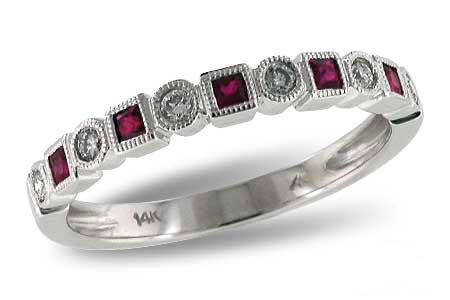 D105-70725: LDS WED RG .18 RUBY .30 TGW
