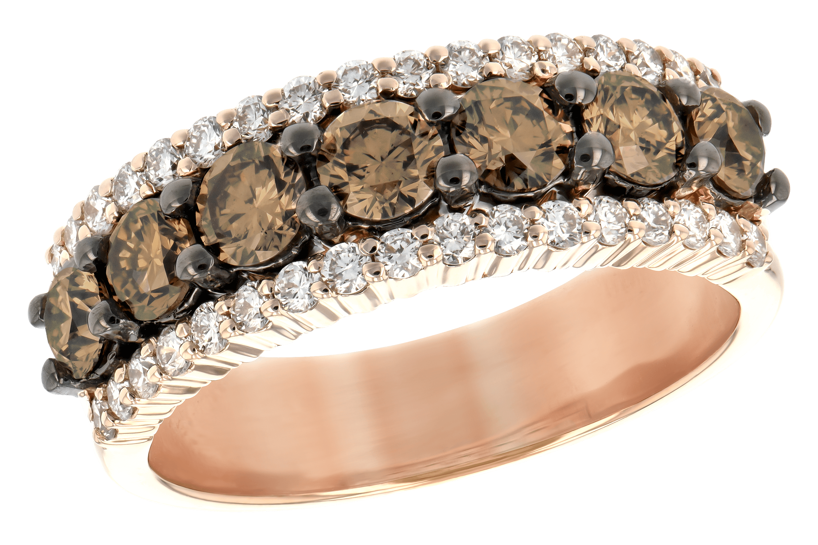 D198-39761: LDS WED RG 1.20 BROWN DIAS 1.64 TW