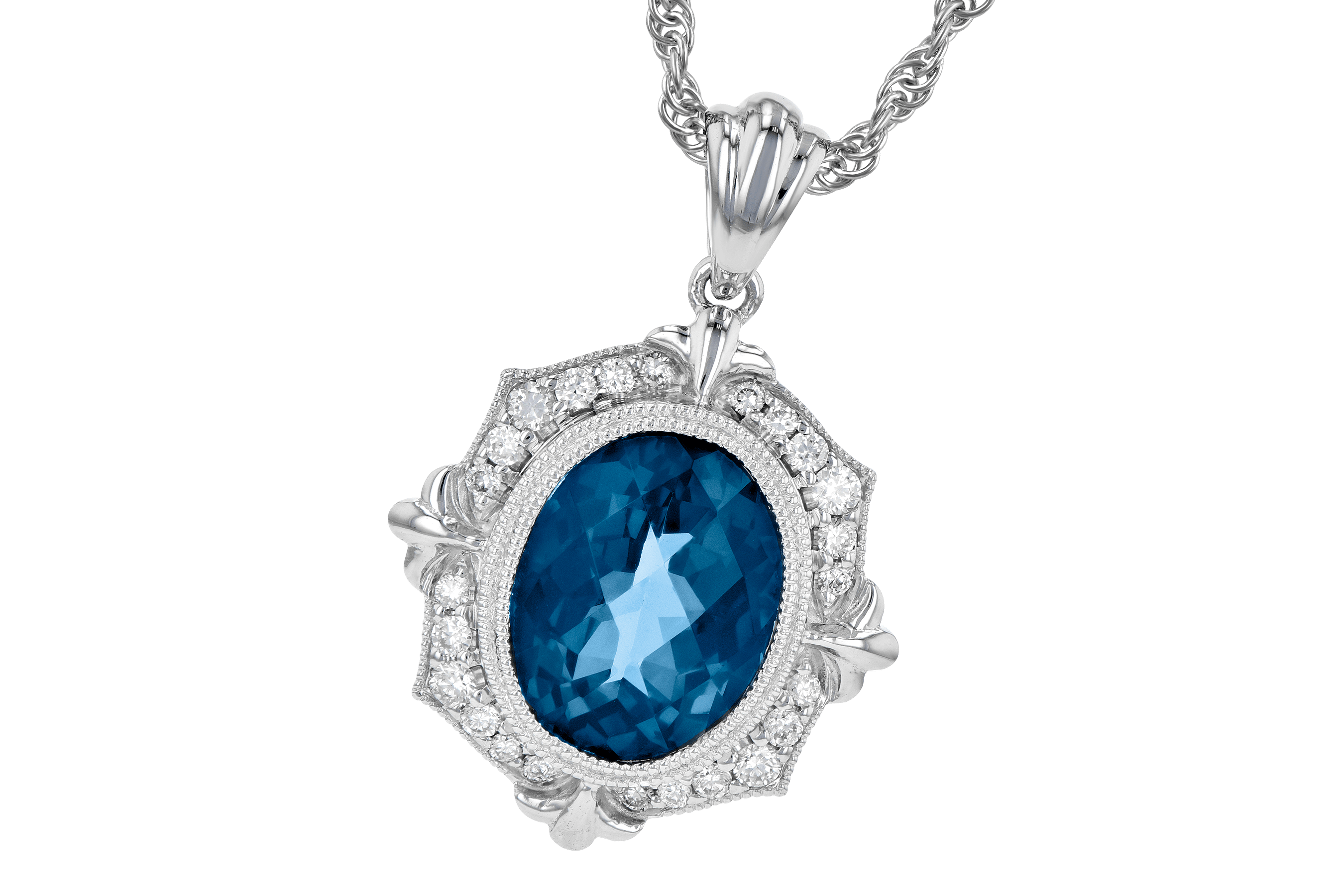 D199-35197: NECK 3.00 LONDON BLUE TOPAZ 3.16 TGW