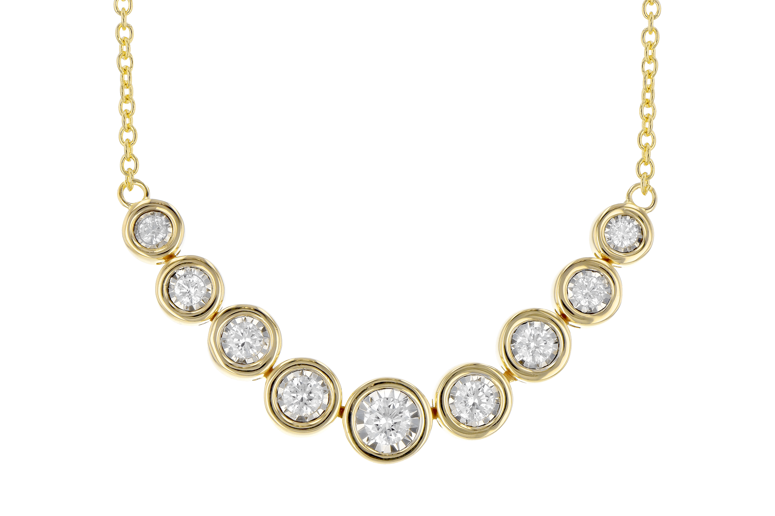 D282-03425: NECKLACE .75 TW