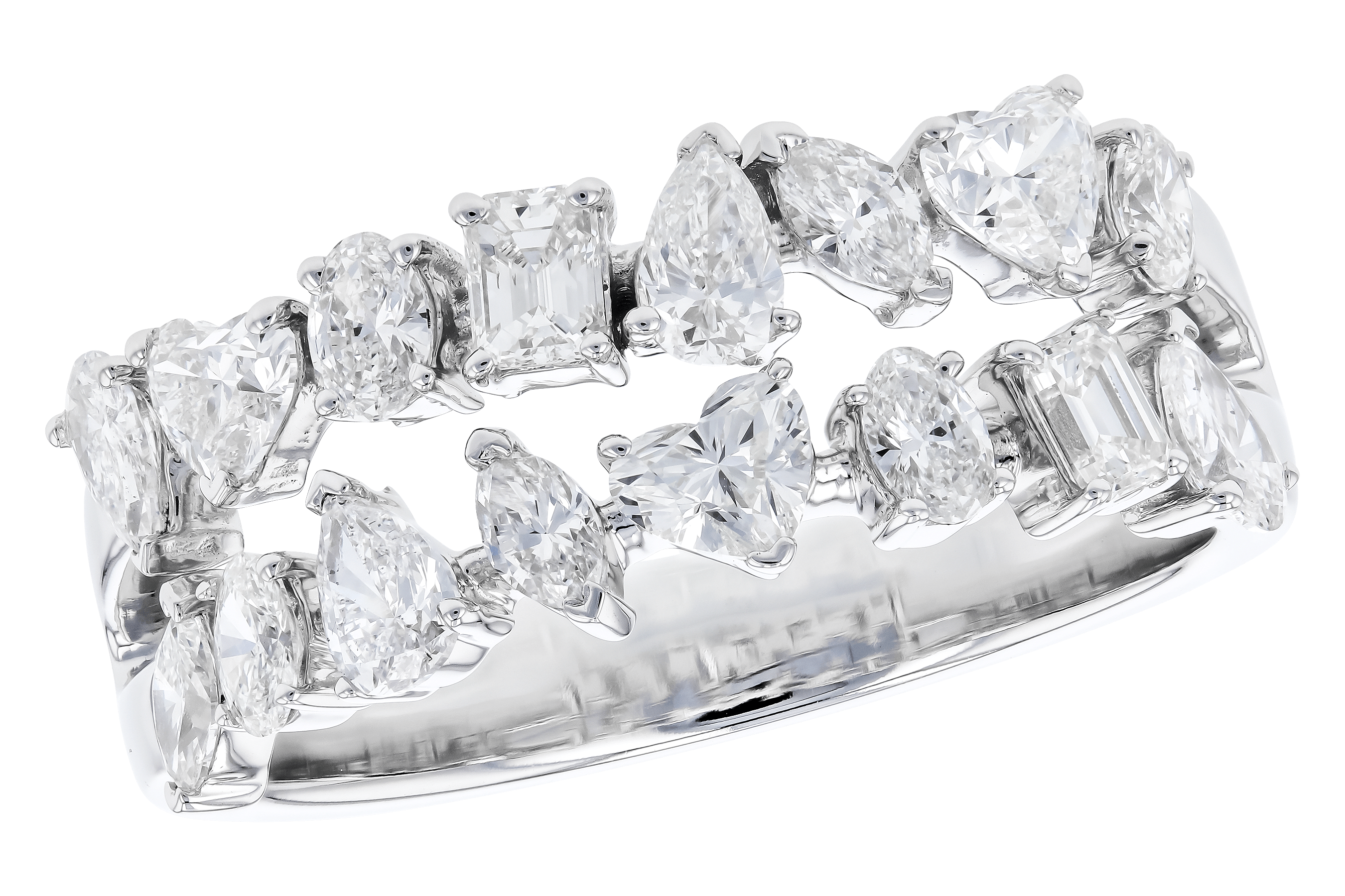 D282-94325: LDS DIA WED RG 1.38 TW FANCY CUT DIAS