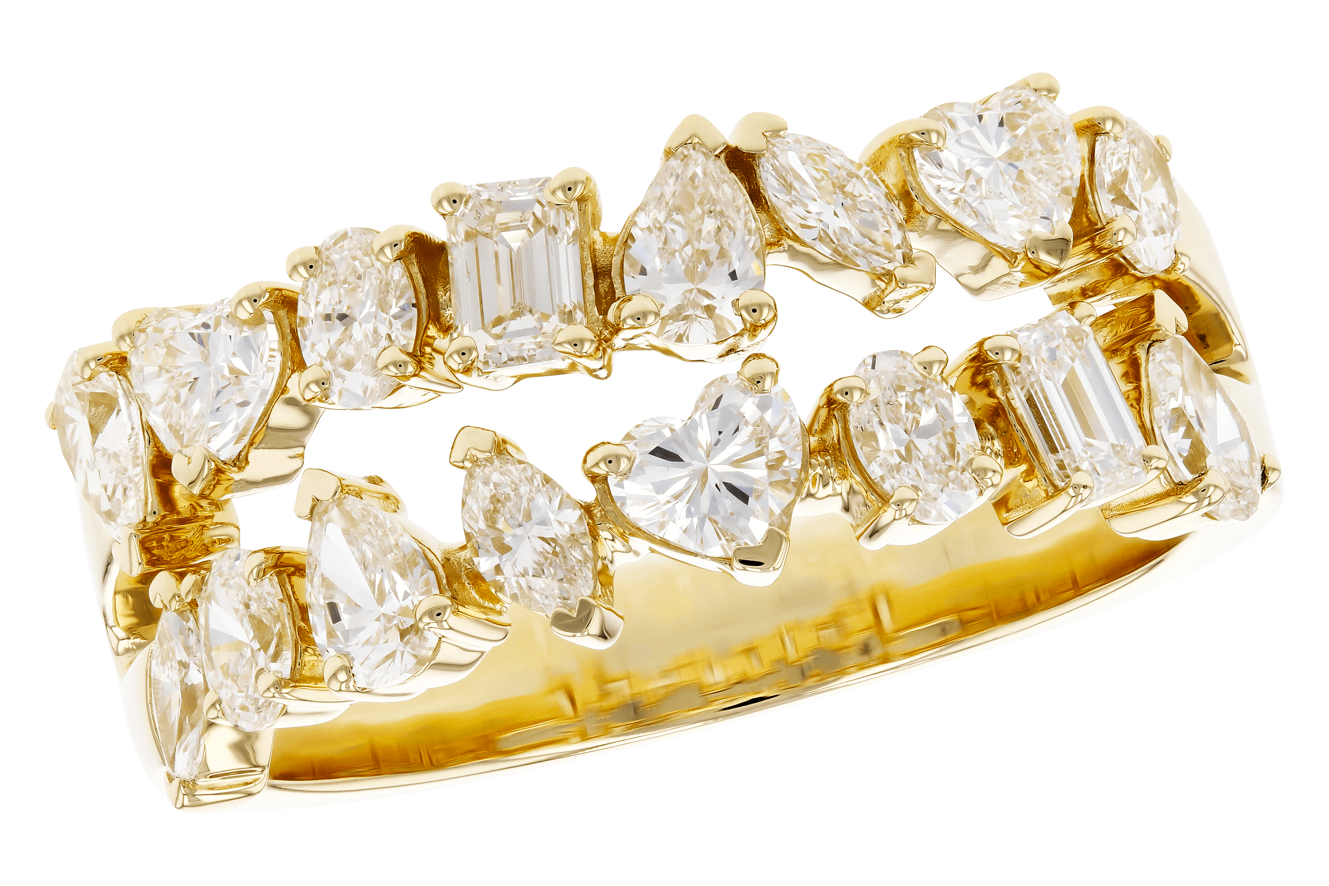 D282-94325: LDS DIA WED RG 1.38 TW FANCY CUT DIAS
