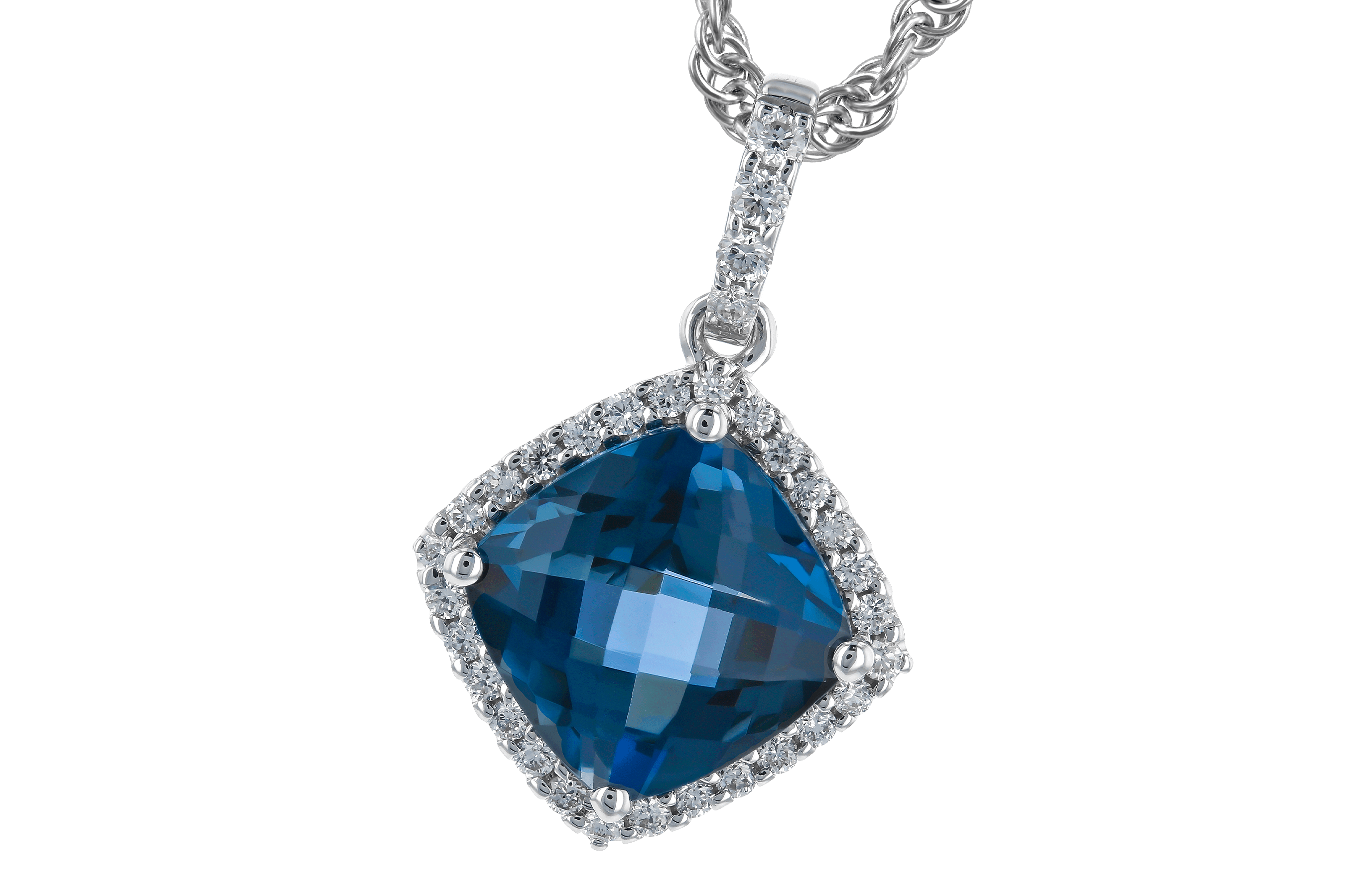 D282-95225: NECK 1.09 LONDON BLUE TOPAZ 1.20 TGW