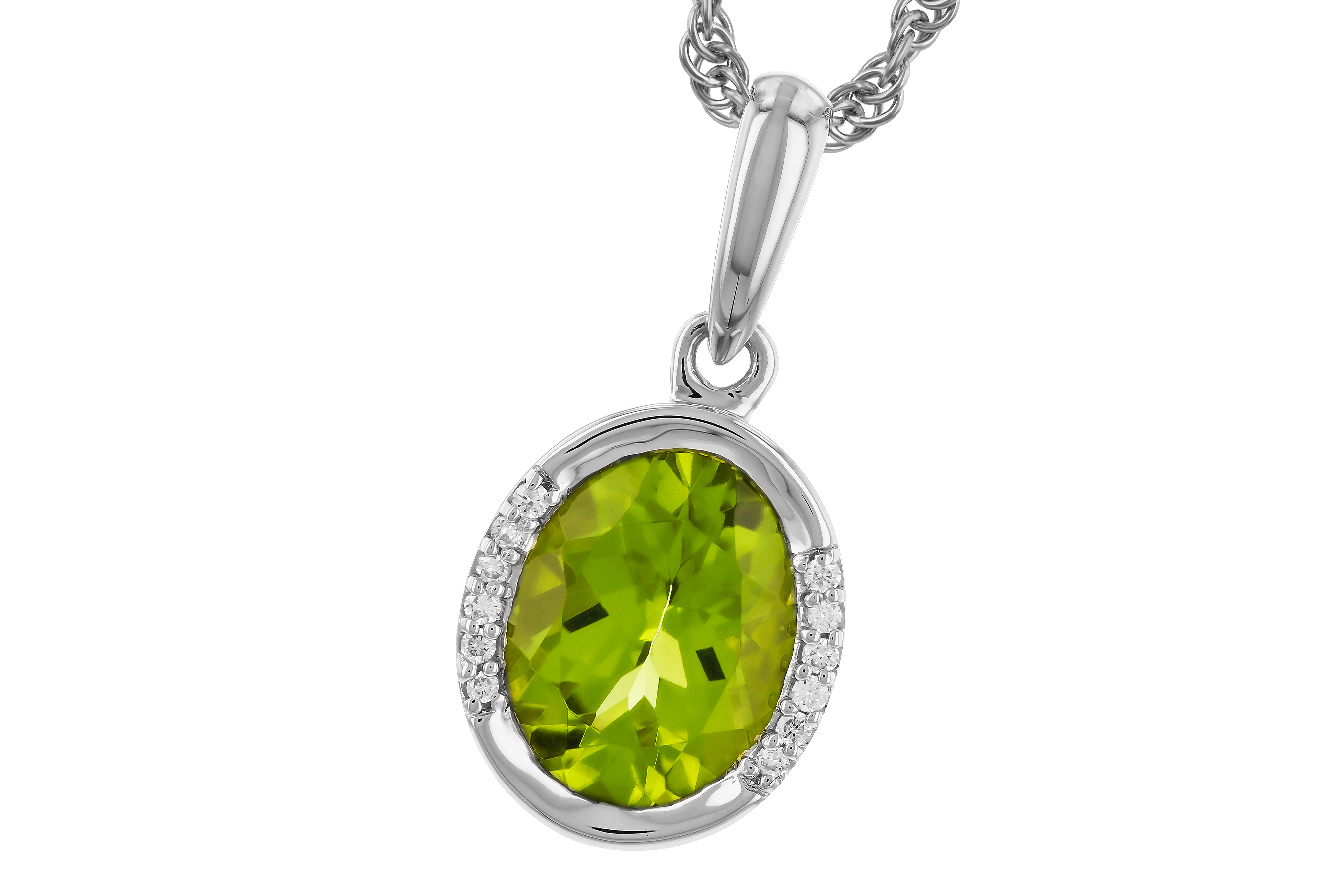 D282-95252: NECKLACE 1.72 TW PERIDOT 1.75 TGW (9x7 PER)