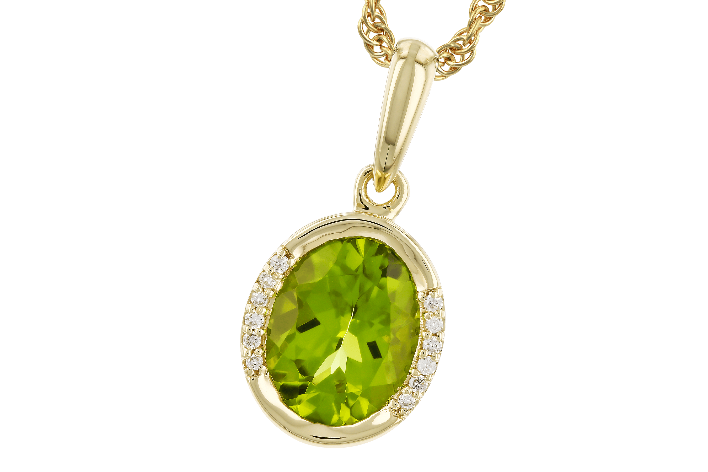 D282-95252: NECKLACE 1.72 TW PERIDOT 1.75 TGW (9x7 PER)