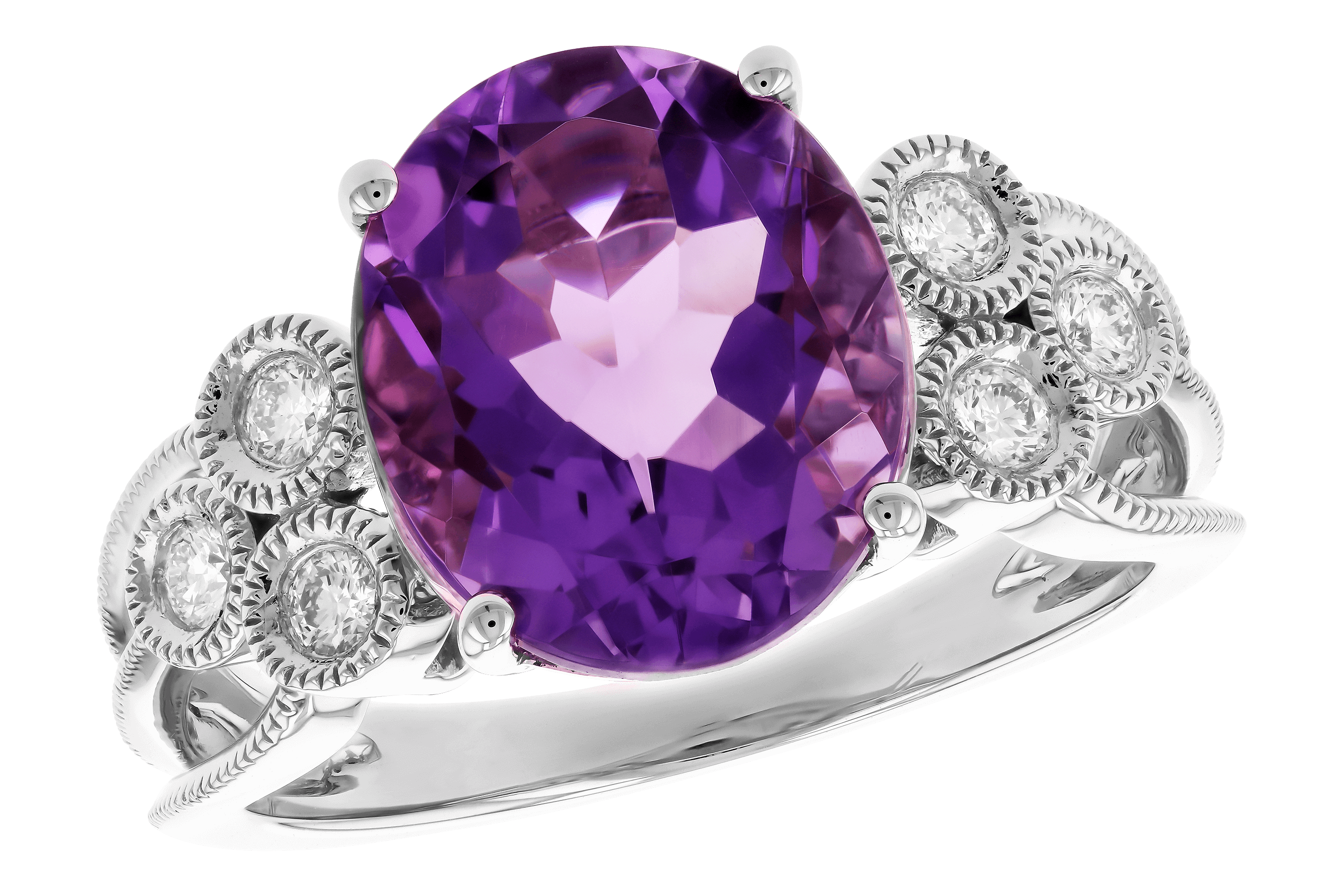 D282-96152: LDS RG 3.90 AMETHYST 4.16 TW (12x10 AMY)