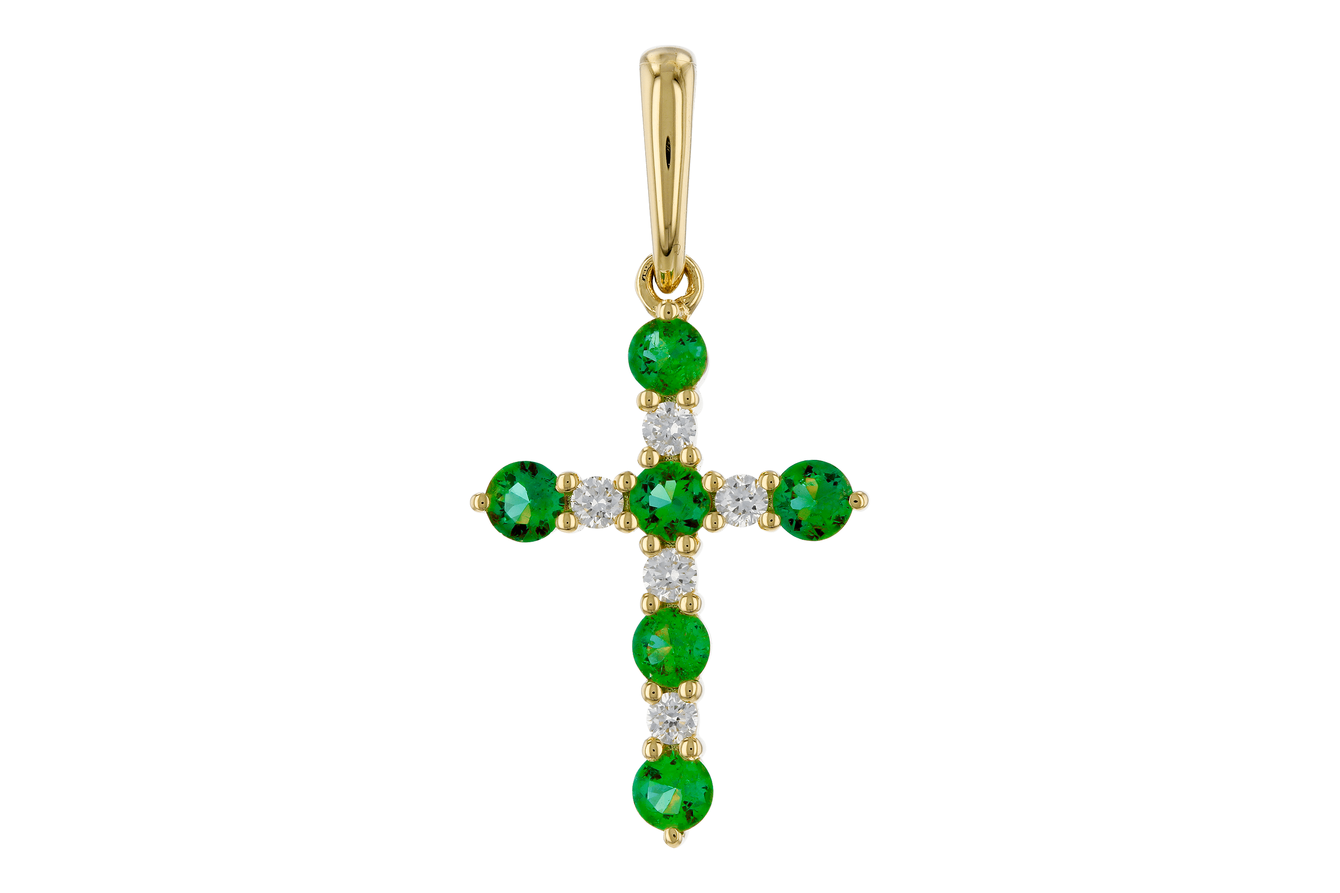 D283-84325: PENDANT .27 TW EMERALD .35 TGW