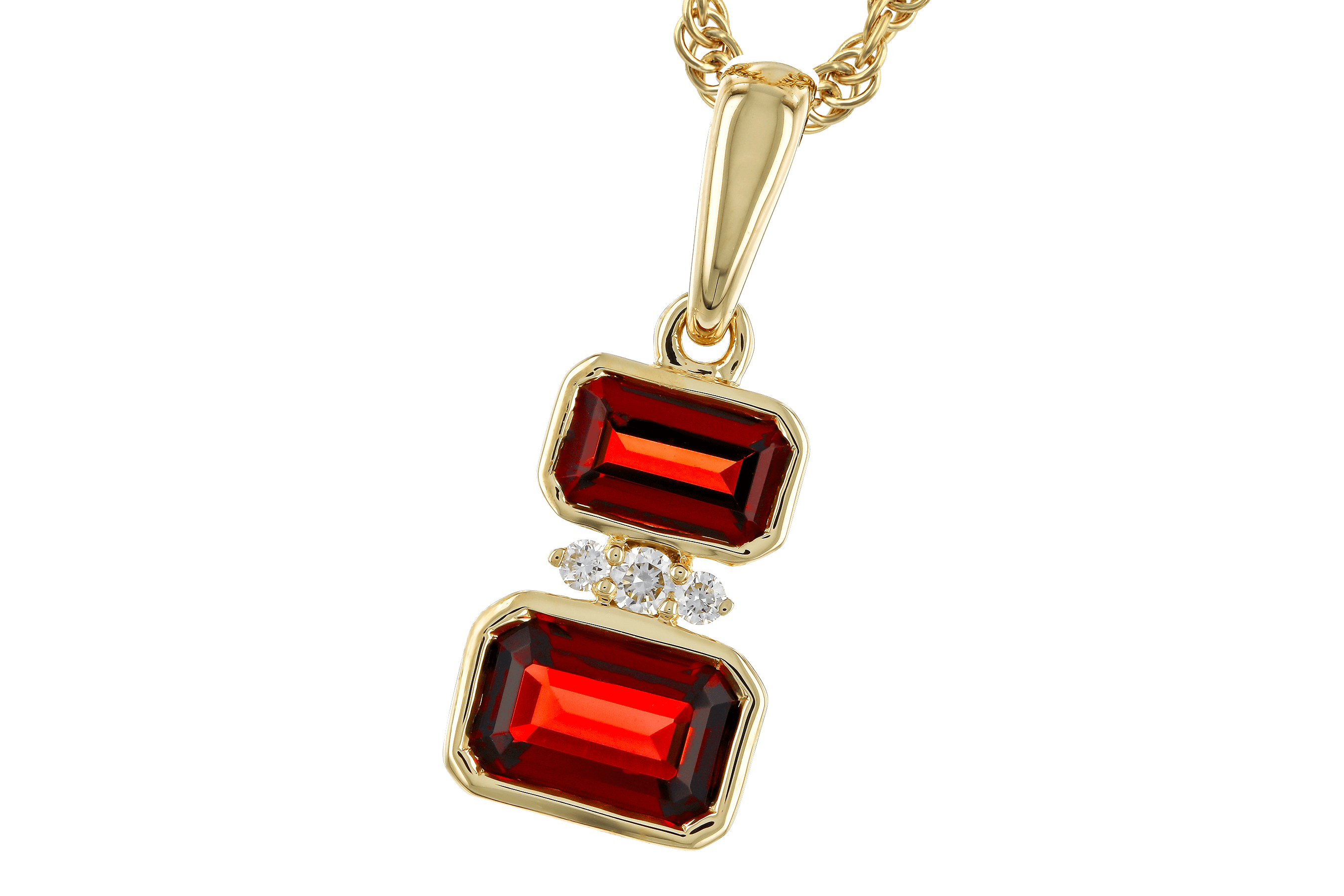 D283-84334: NECK .98 TW GARNET 1.01 TGW
