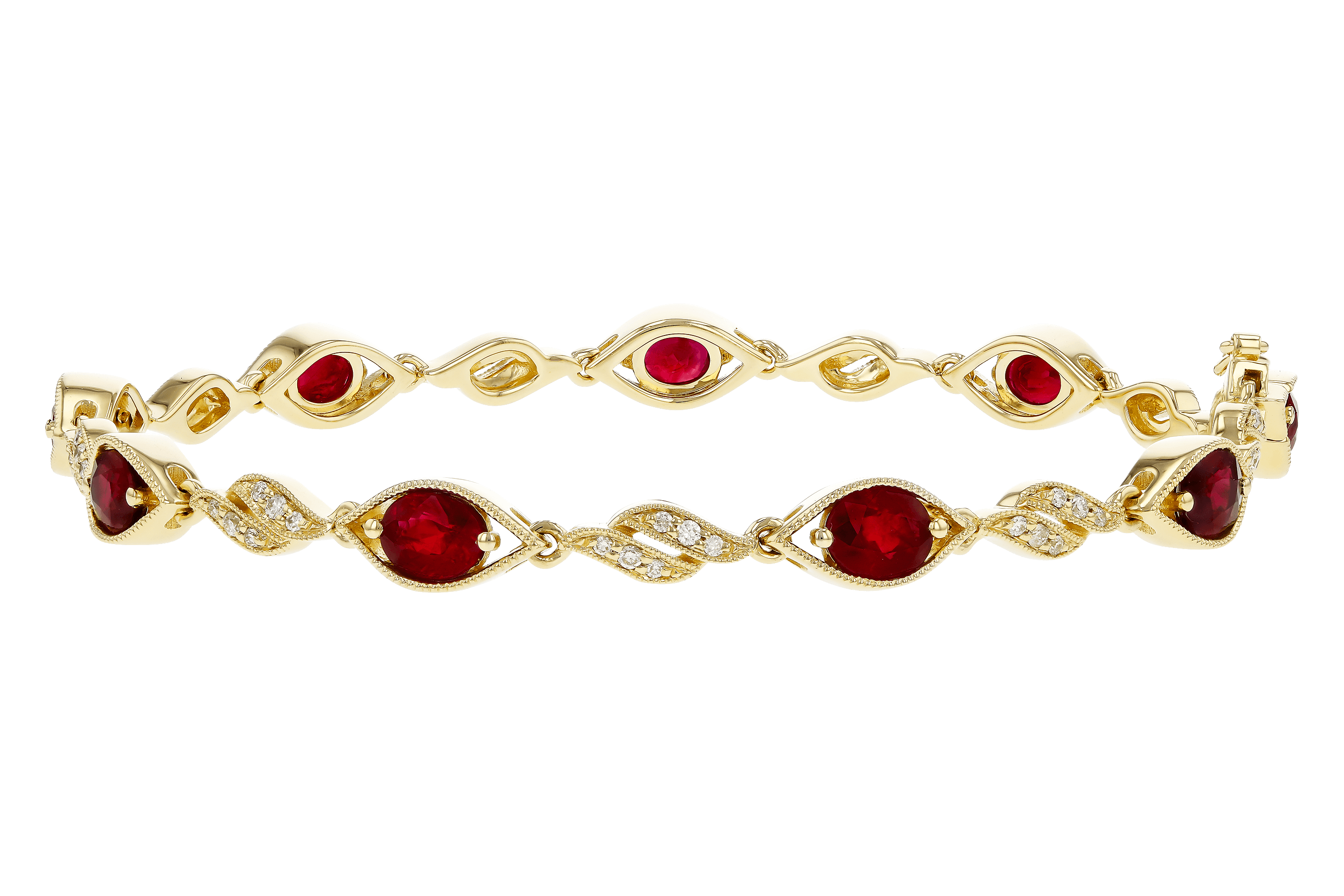 D283-84361: BRACELET 3.68 RUBY 3.92 TGW (7")