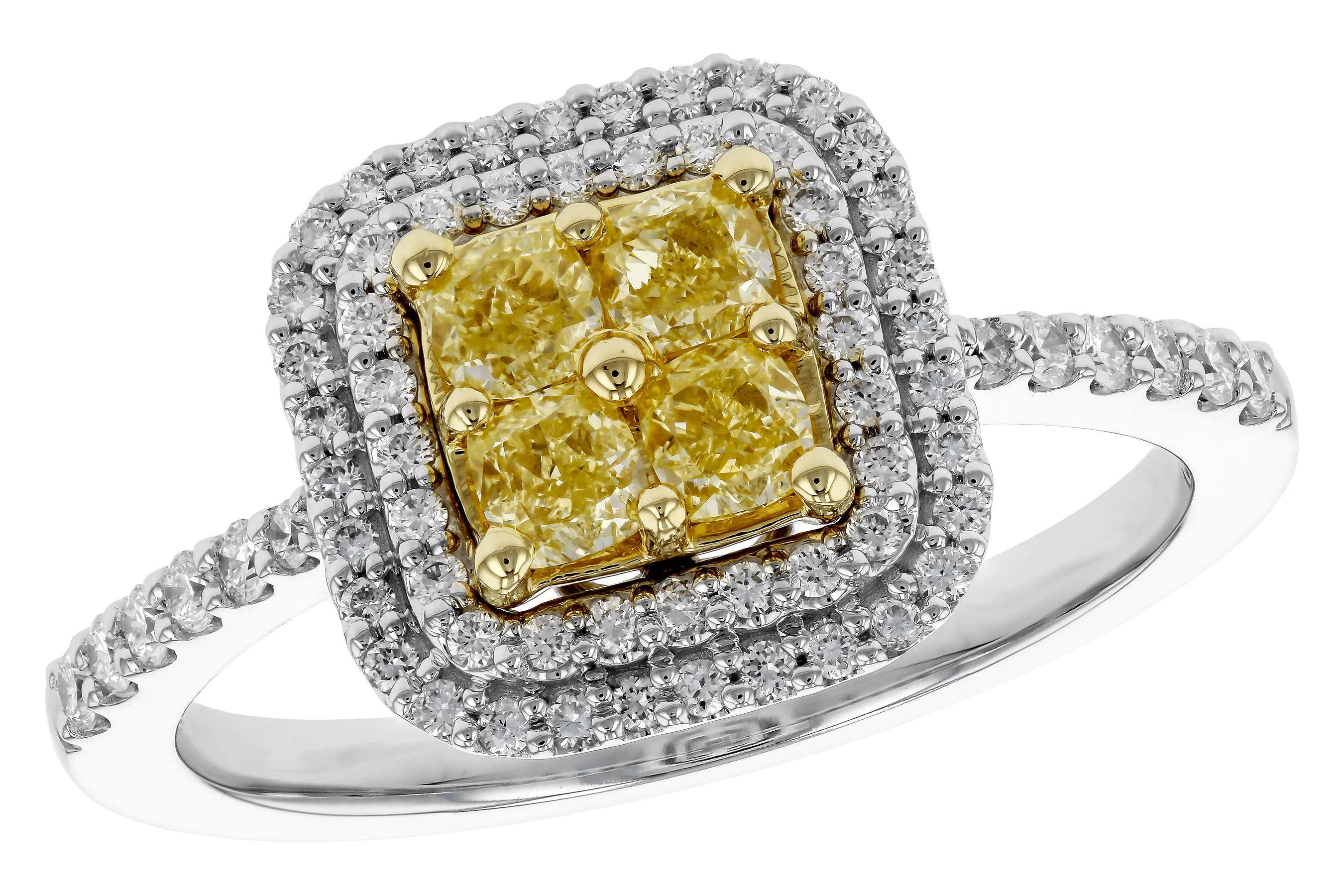 D283-86125: LDS RG .52 FANCY YELLOW DIAMONDS .85 TW