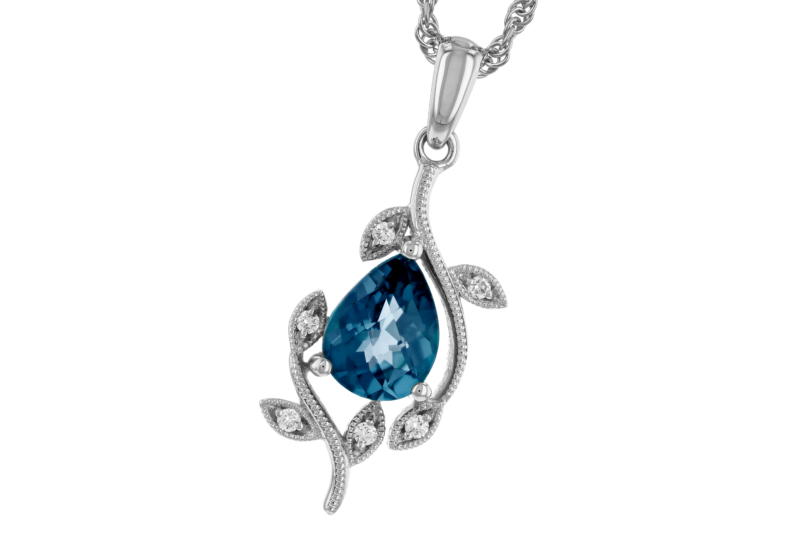 D283-86152: NECK 1.20 LONDON BLUE TOPAZ 1.25 TGW (8x6MM LBT)