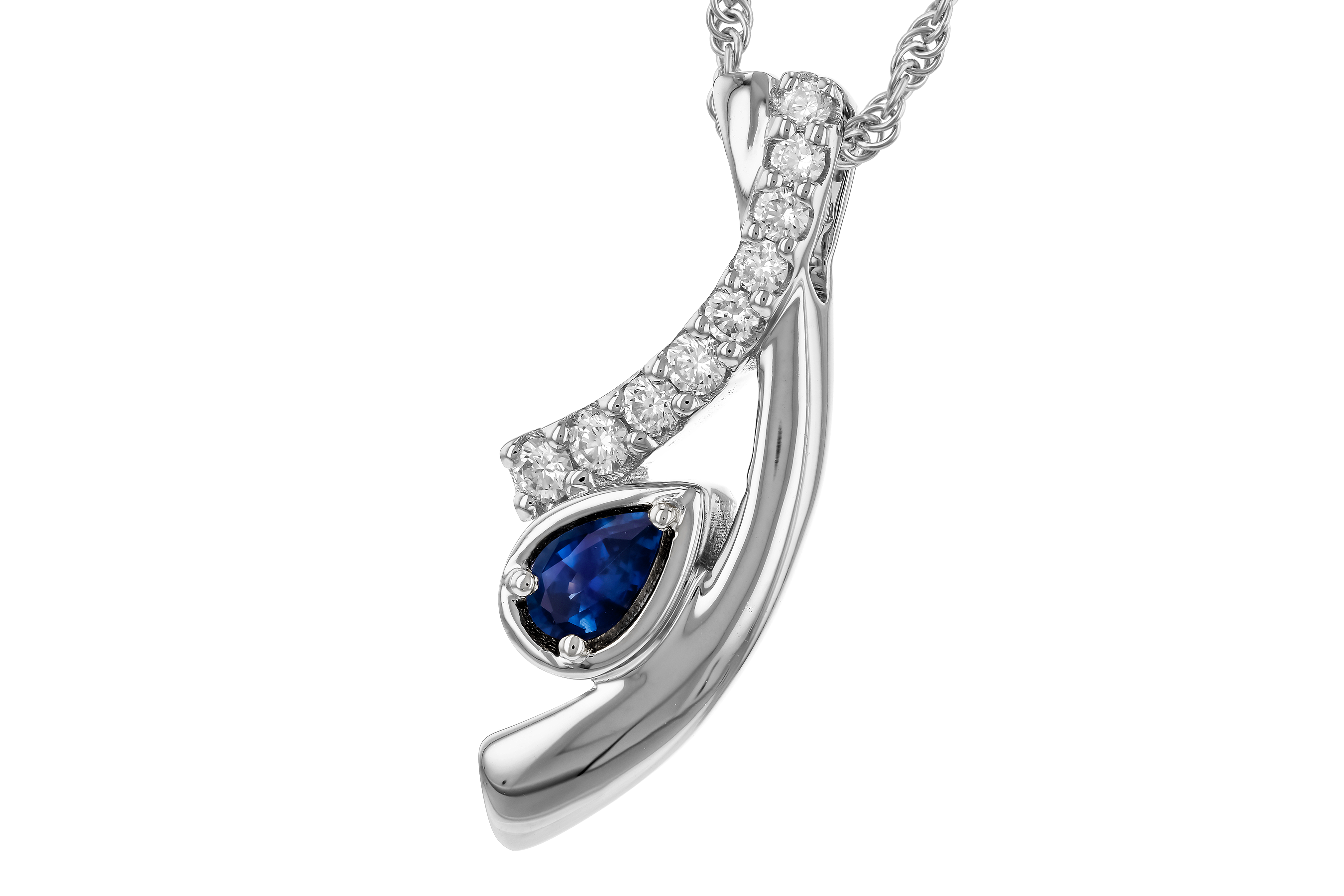 D283-87916: NECKLACE .23 SAPP .40 TGW (5x3 SAPP)