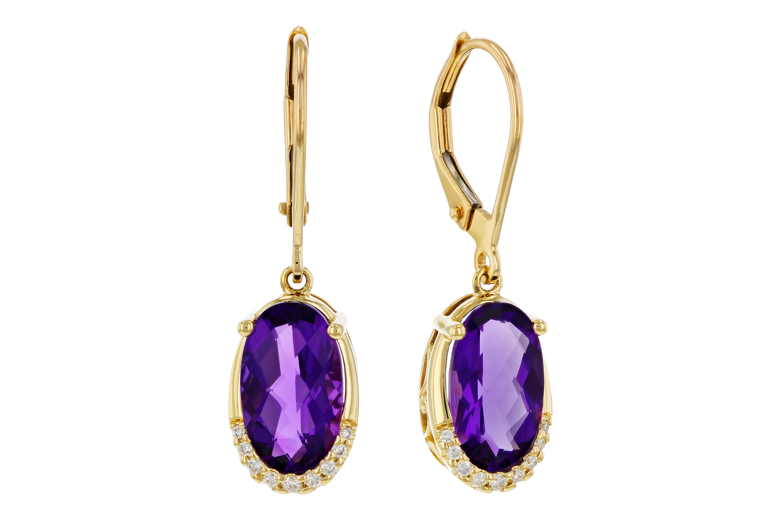 D283-89816: EARRINGS 2.70 TW AMETHYST 2.78 TGW (10x6MM OV)