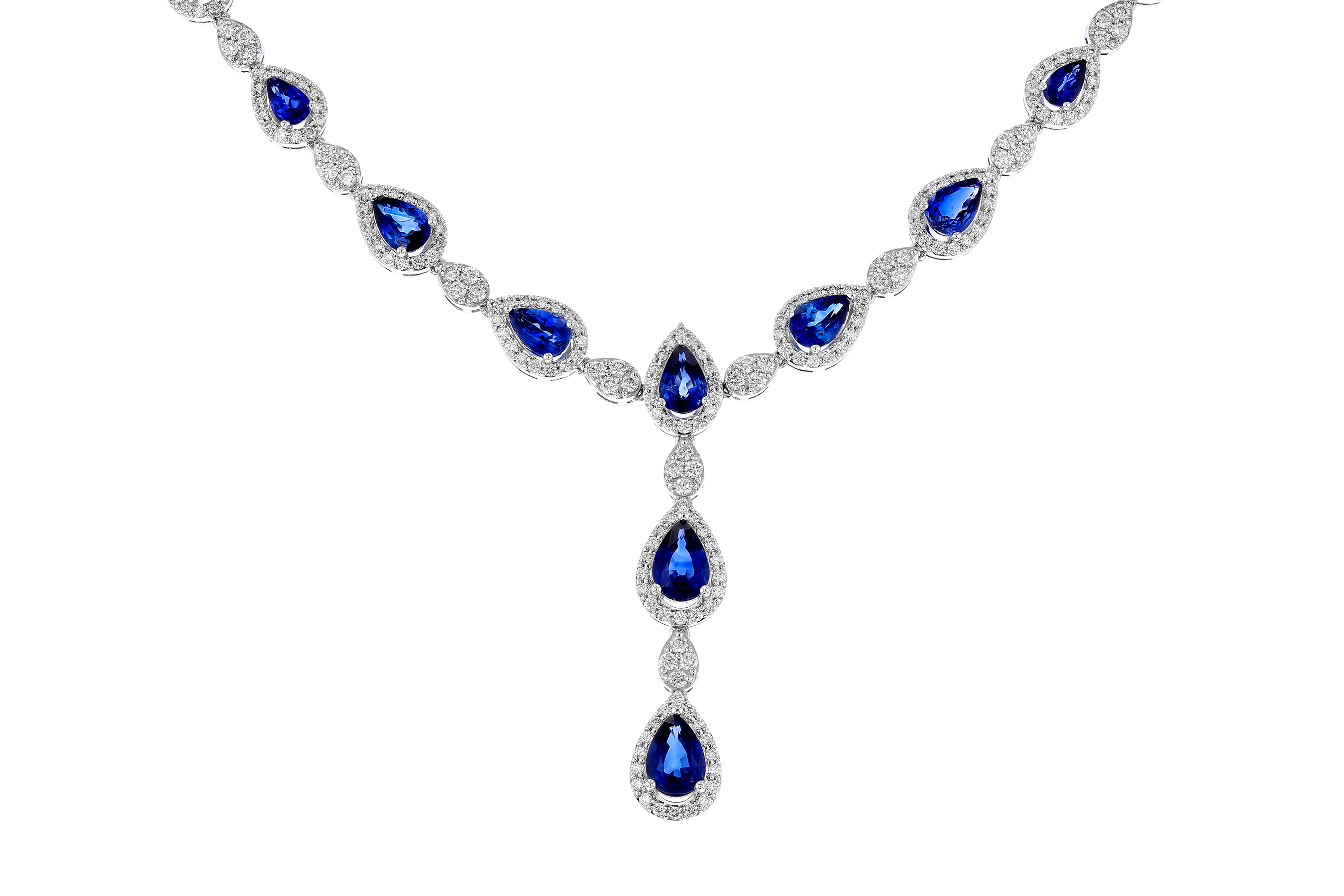 D283-90688: NECKLACE 4.82 TW SAPPHIRE 7.02 TGW (17")