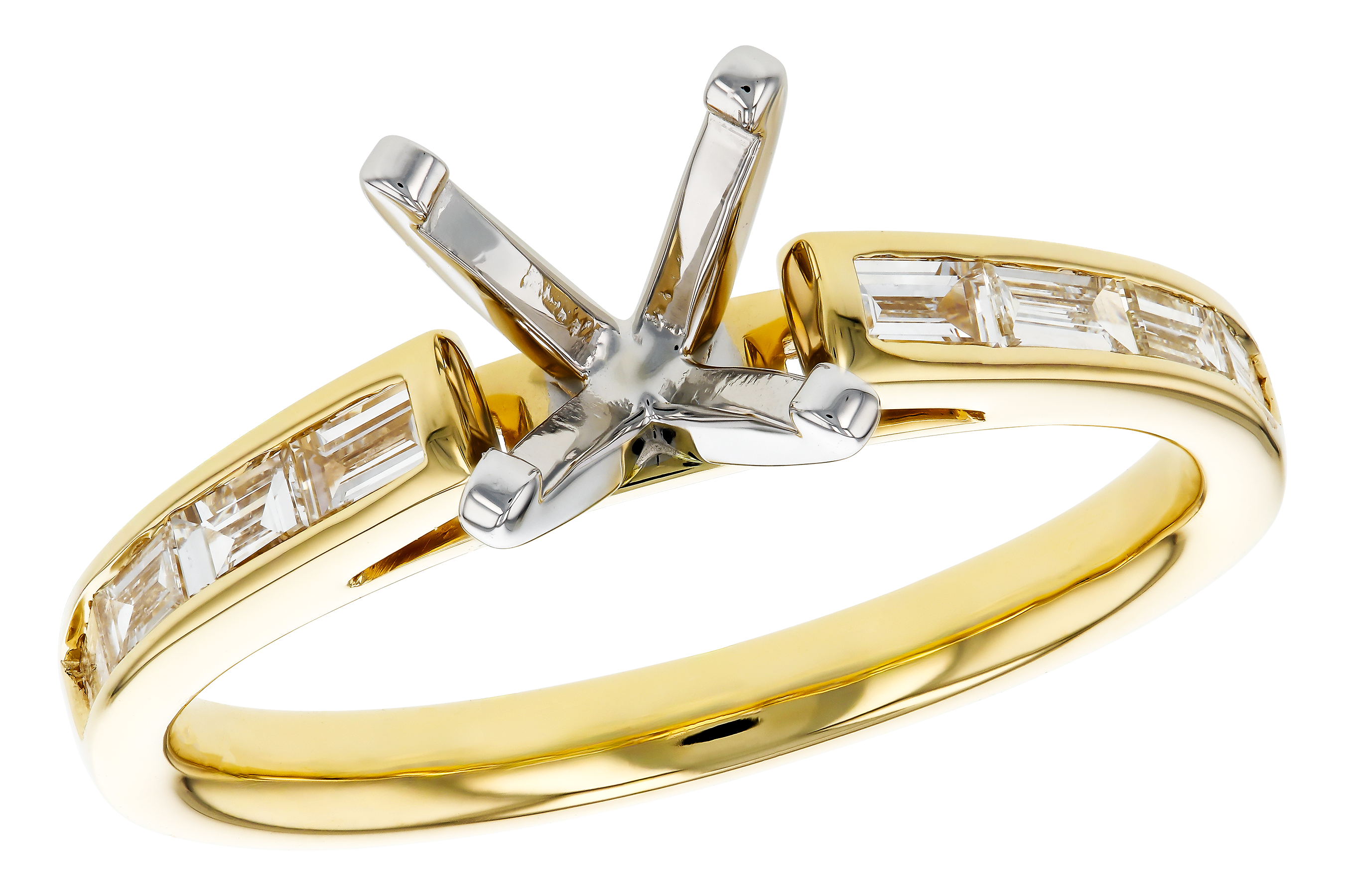 D284-73379: LDS SEMI DIA RG .38 TW BAGUETTES