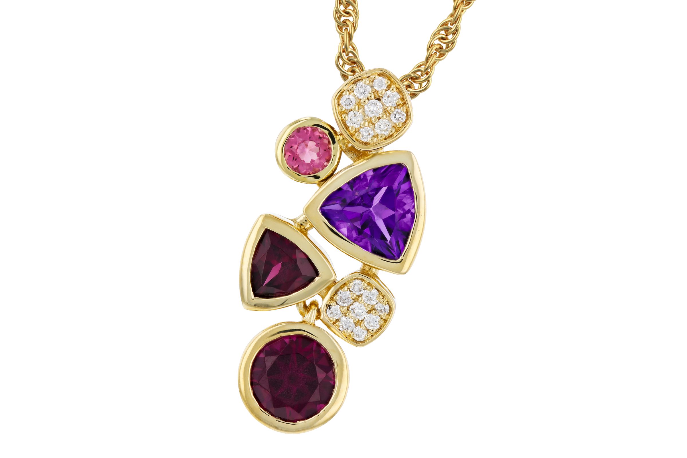 D284-75252: NECKLACE 1.34 SEMI-PREC (AM,RHO,PT) 1.40 TGW