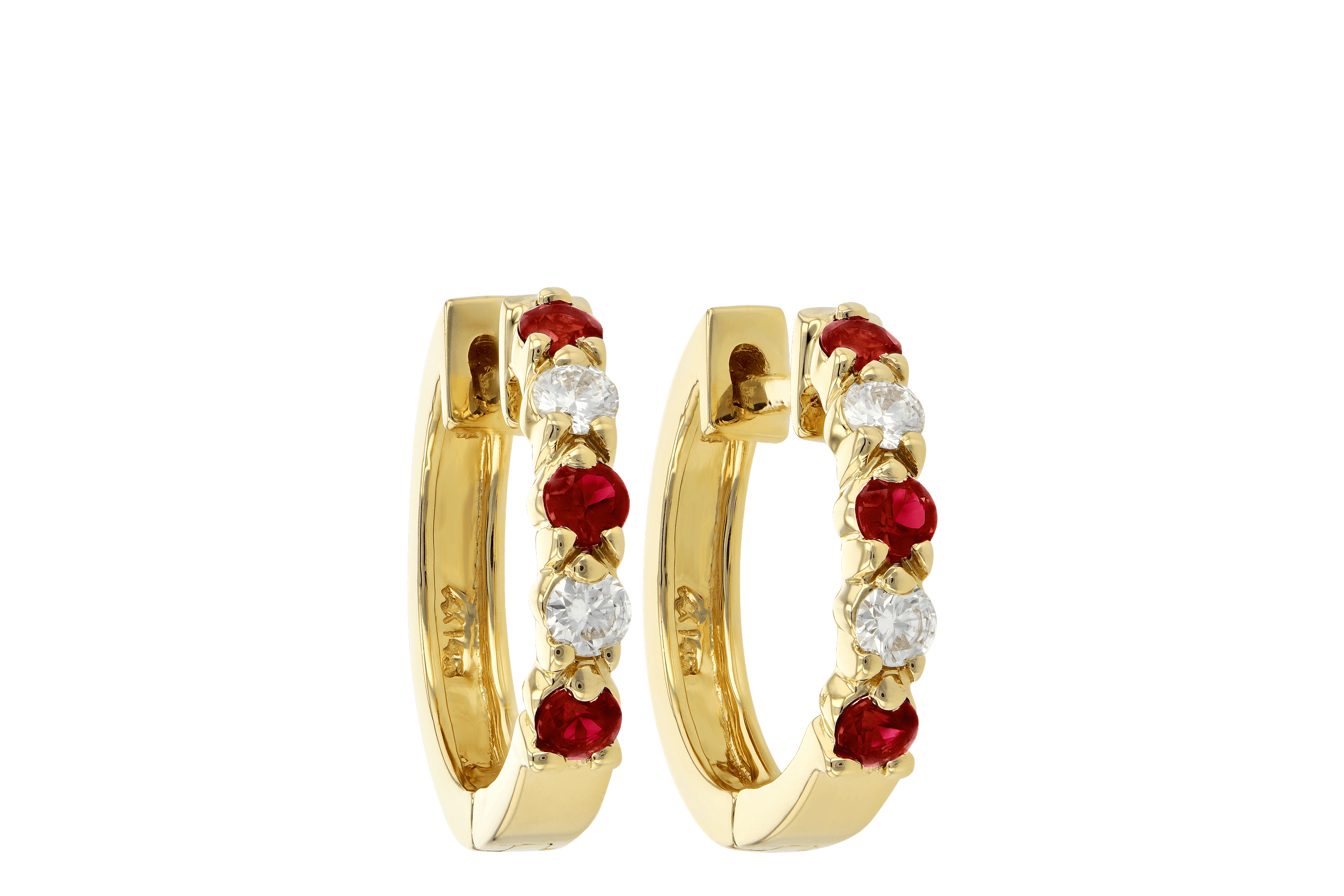 E010-21570: EARRINGS .33 RUBY .52 TGW