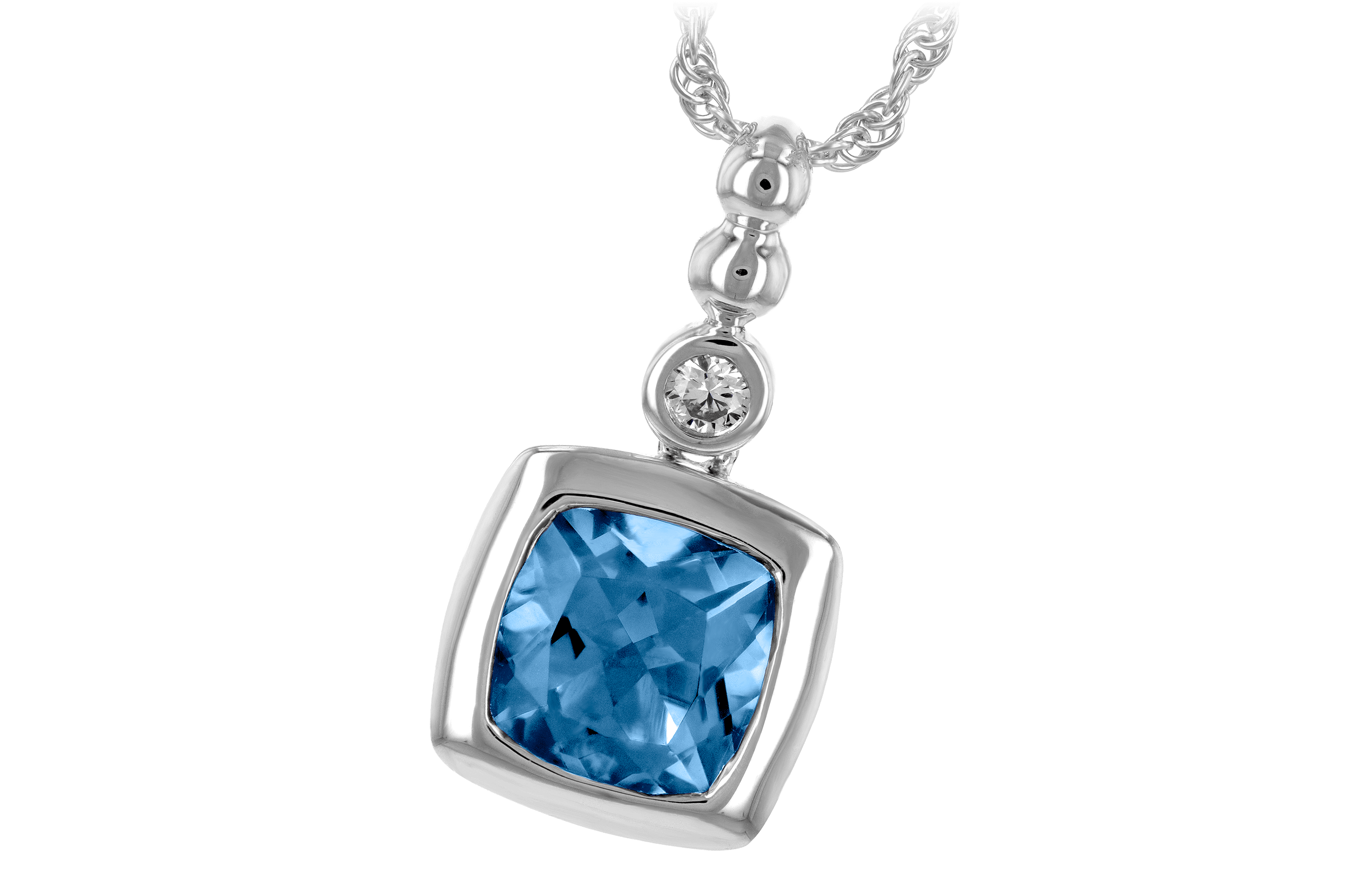 E198-41588: NECK 1.45 BLUE TOPAZ 1.49 TGW