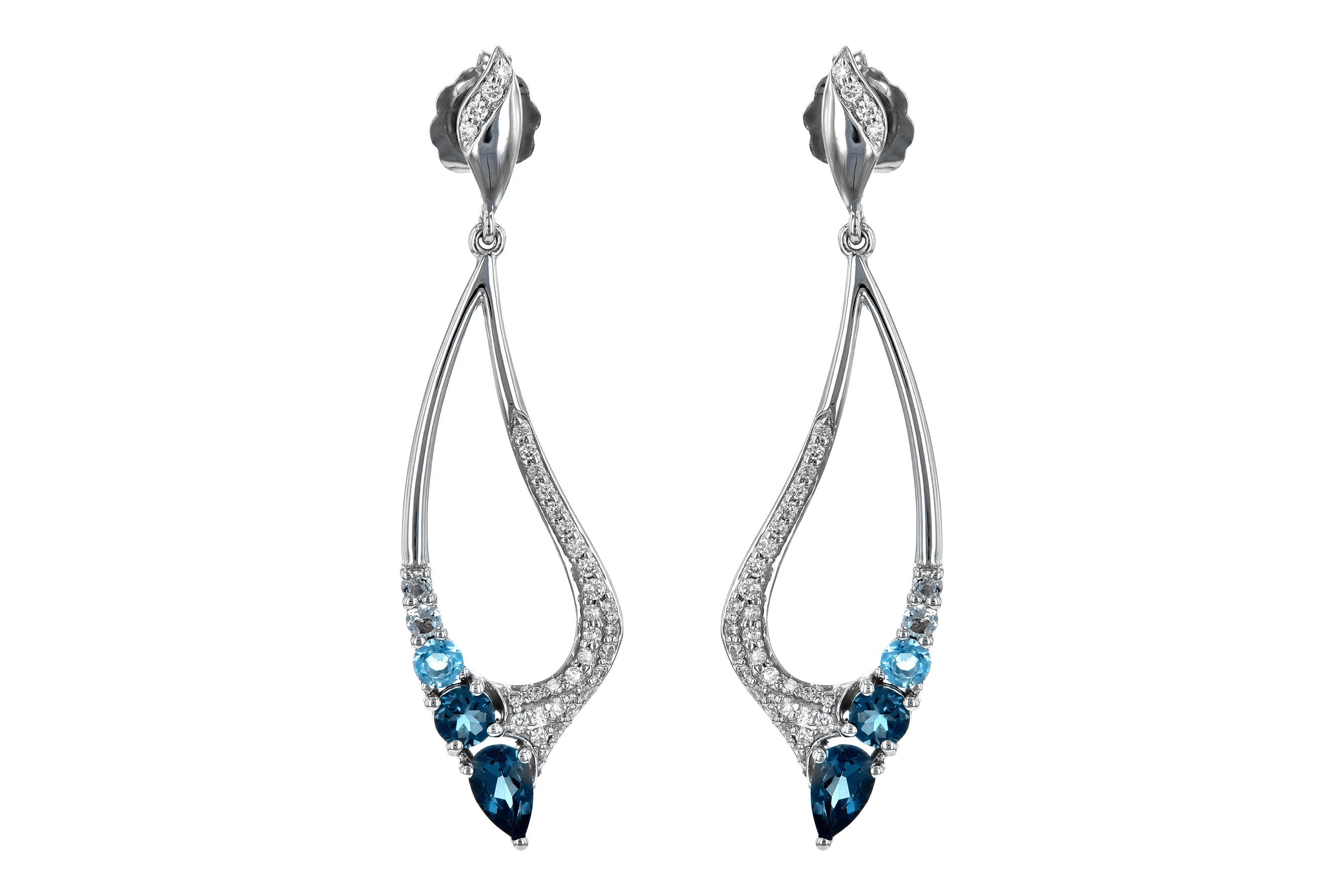 E198-43379: EARR .98 BLUE TOPAZ 1.25 TGW