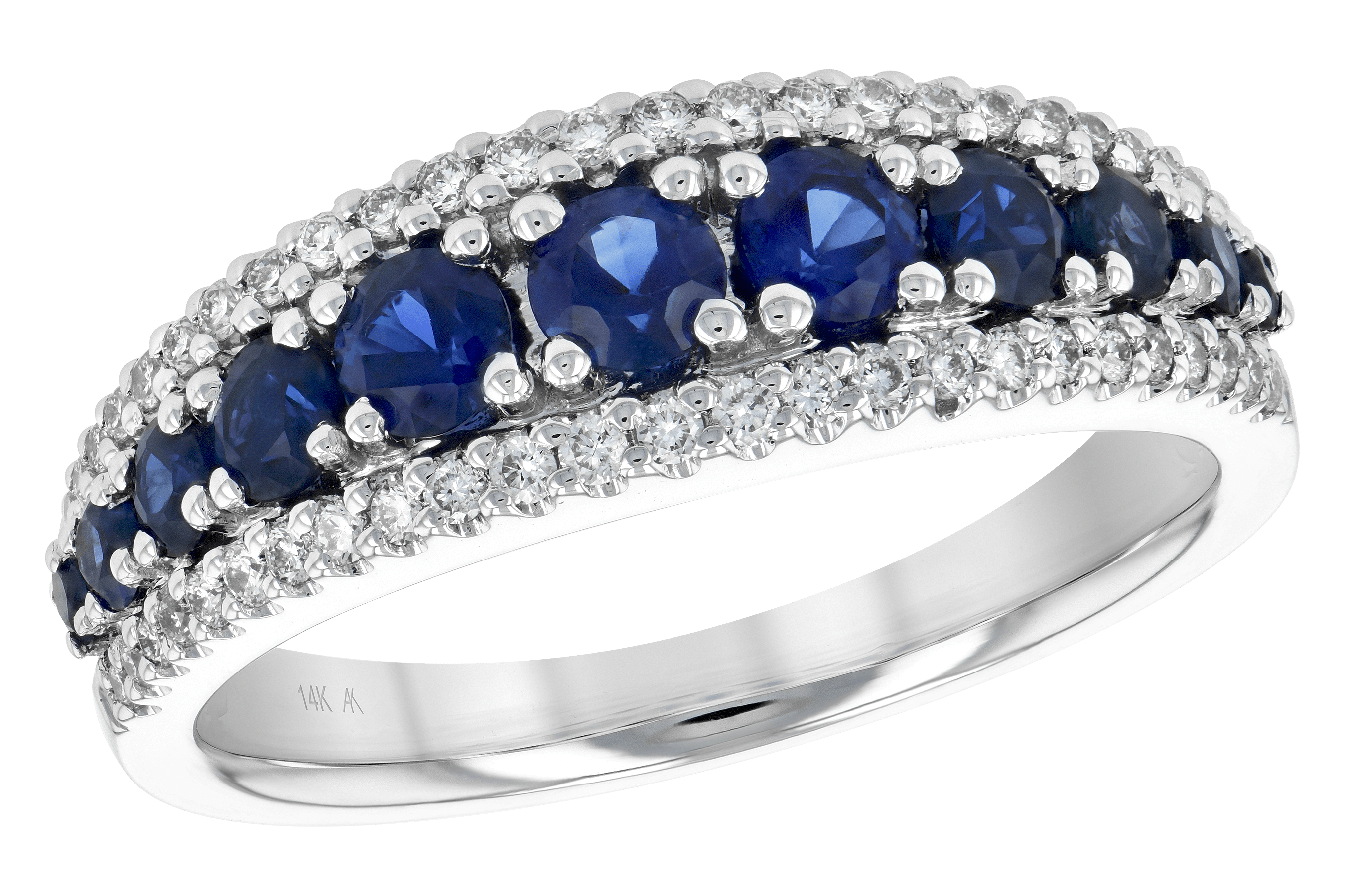 E198-45225: LDS WED RG .93 TW SAPP 1.16 TGW