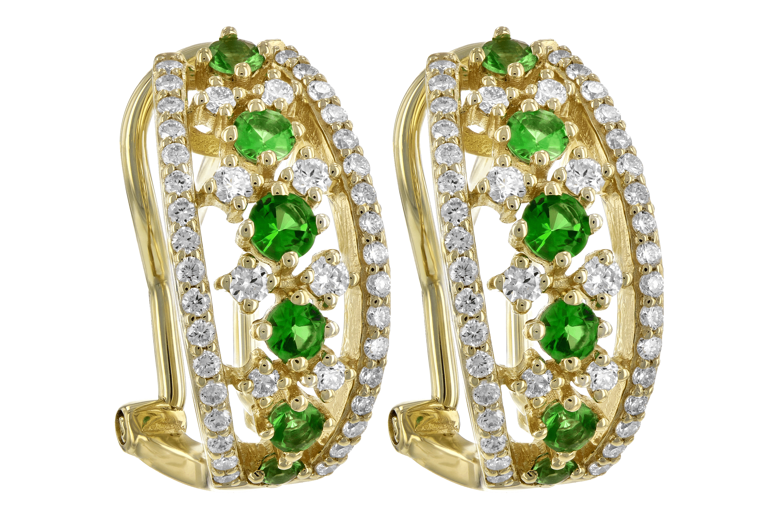 E199-27961: EARR .46 GREEN GARNET .86 TGW