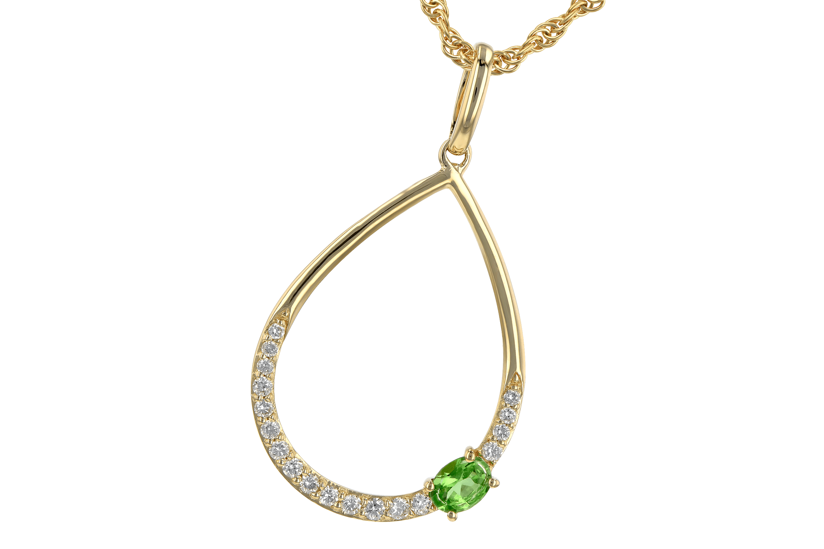 E199-35234: NECK .17 GREEN GARNET .26 TGW