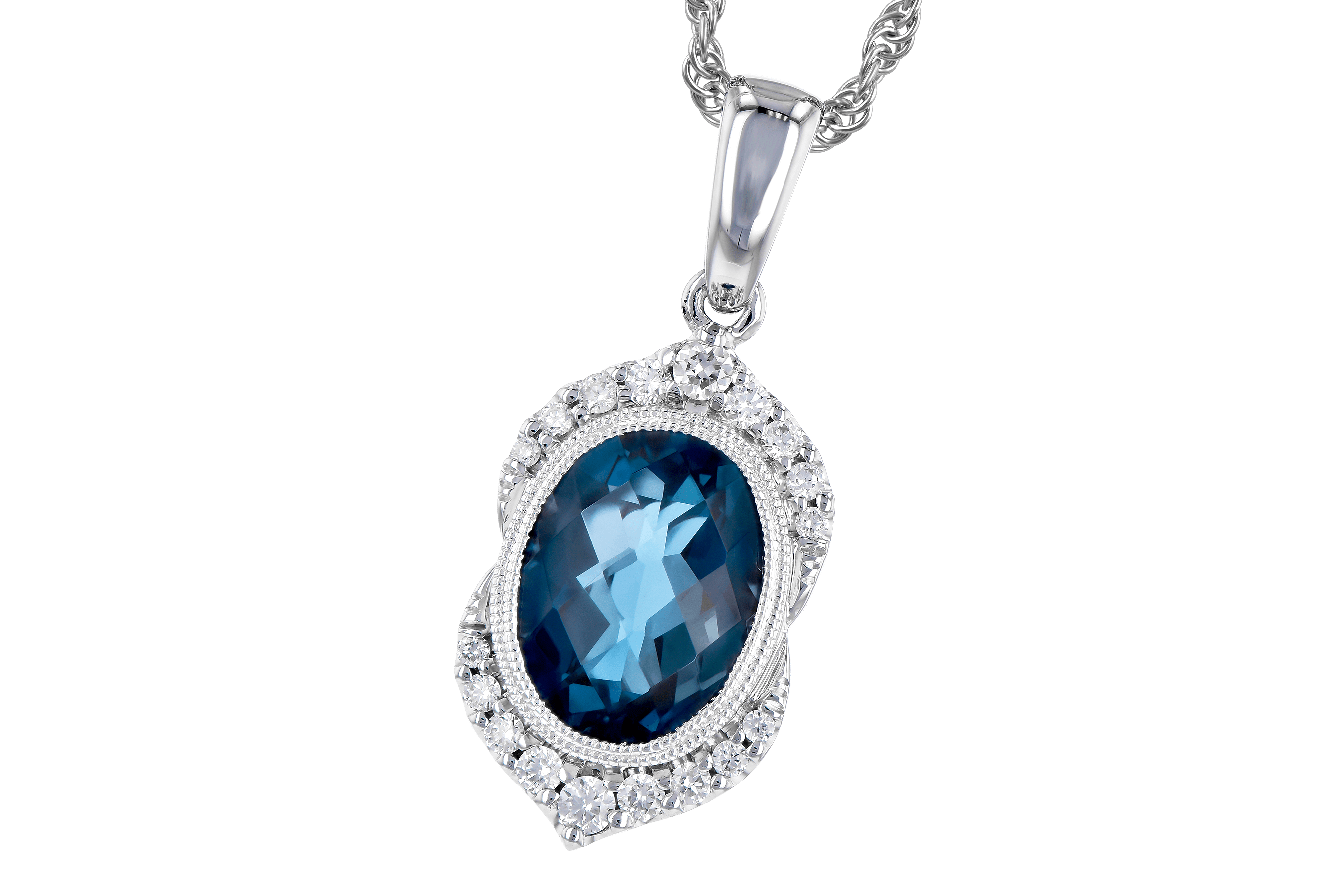 E282-08888: NECK 1.96 LONDON BLUE TOPAZ 2.10 TGW