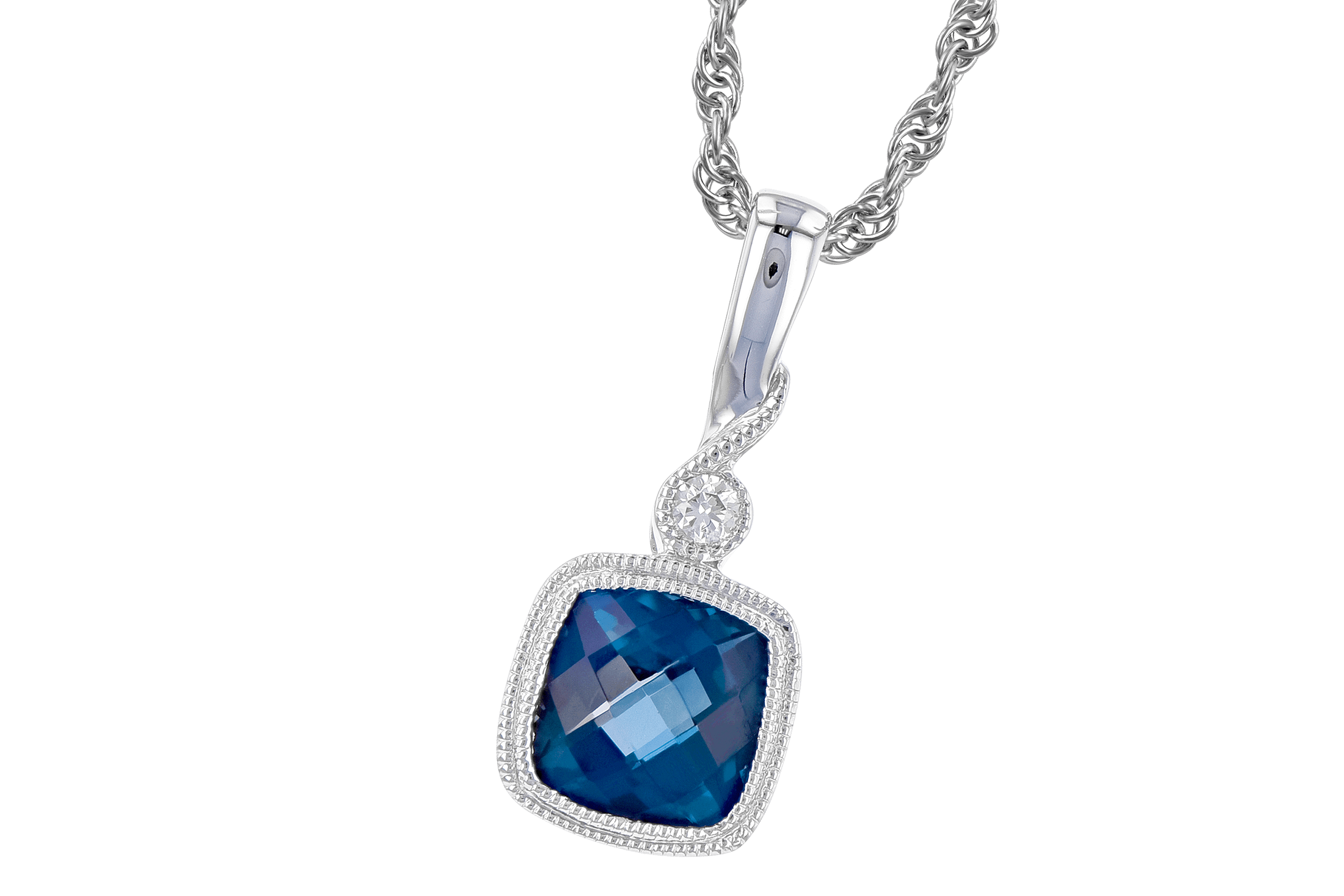 E282-91552: NECK 1.05 LONDON BLUE TOPAZ 1.07 TGW