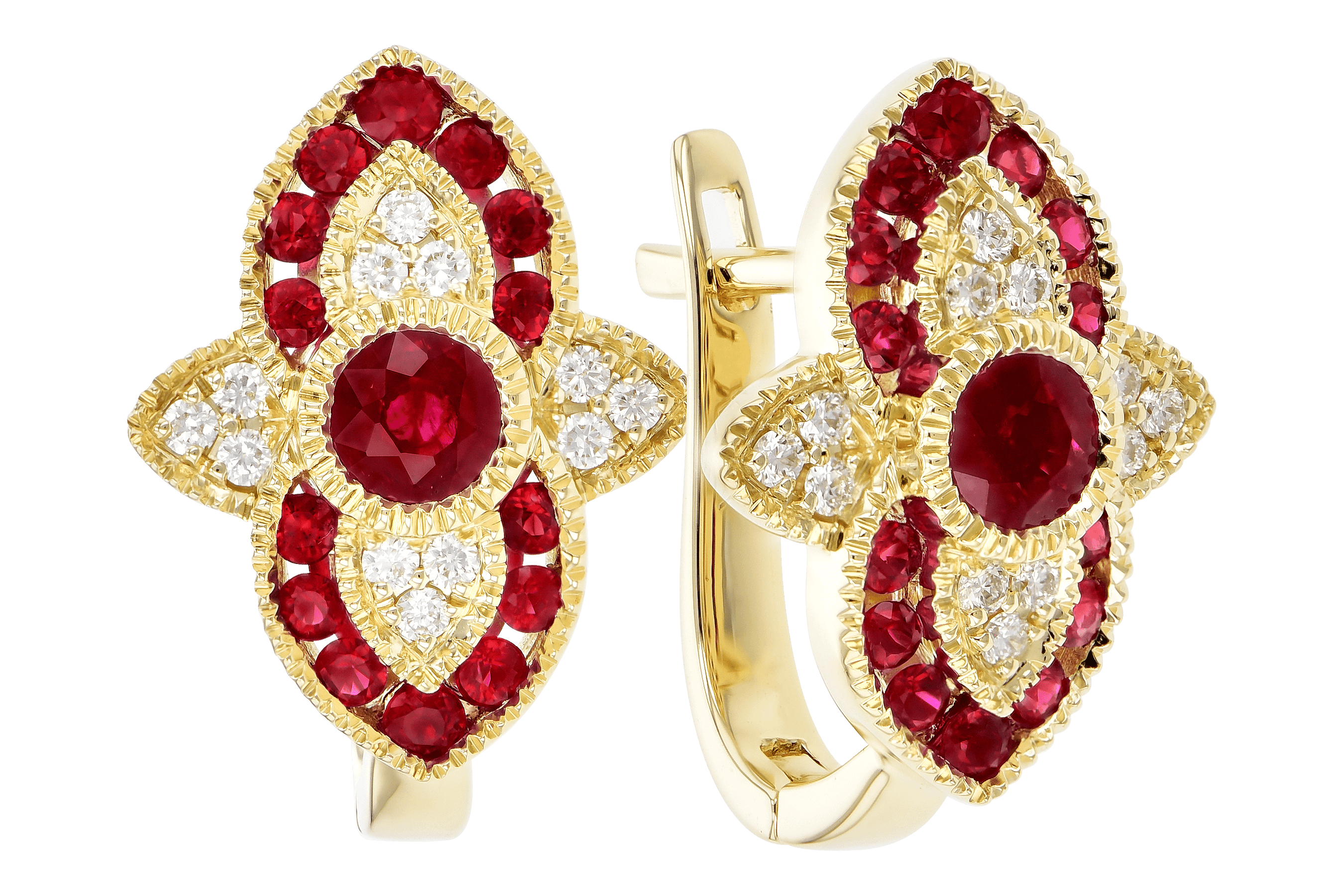 E282-91579: EARR .78 TW RUBY .90 TGW