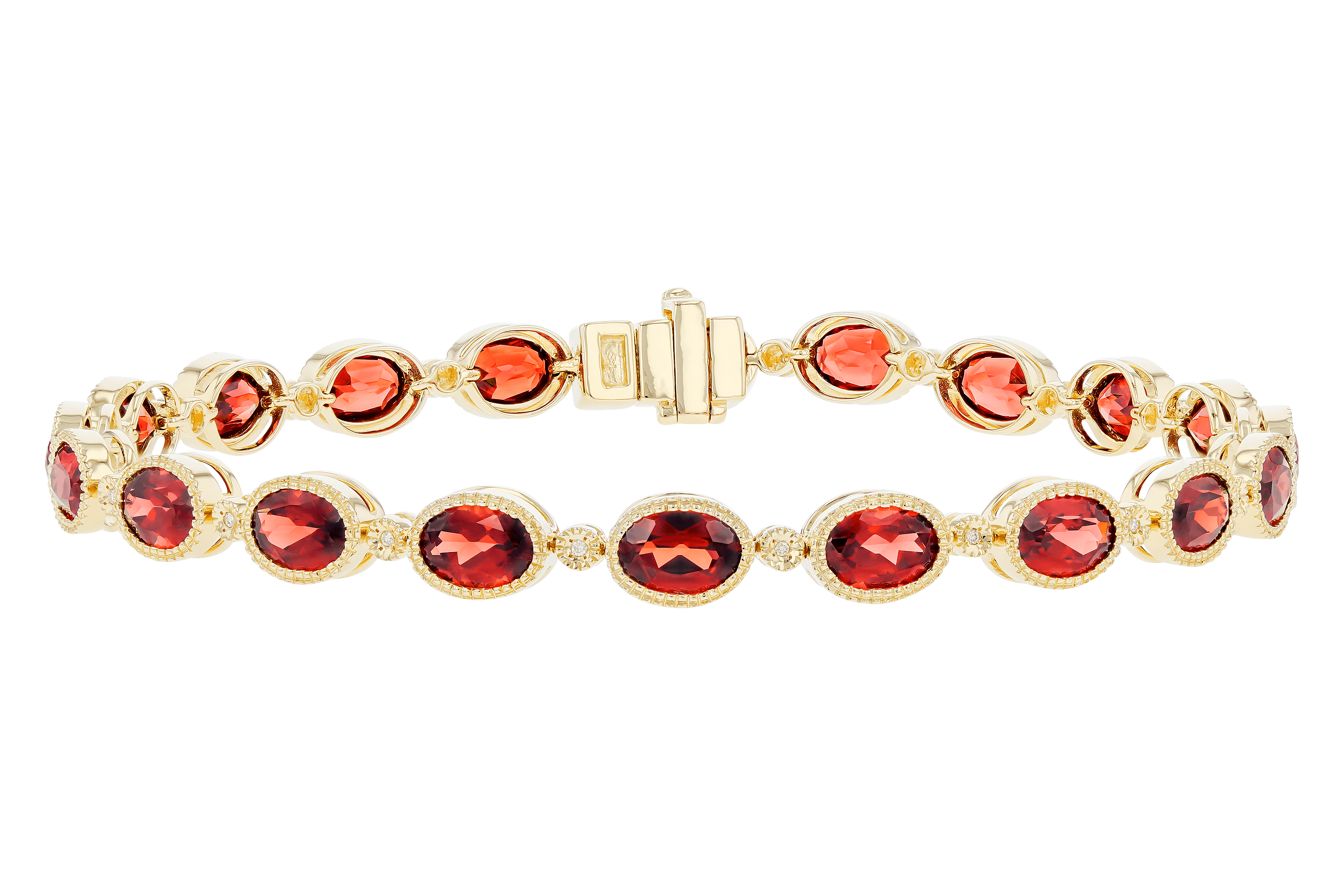 E282-93425: BRACELET 9.22 TW GARNET 9.26 TGW