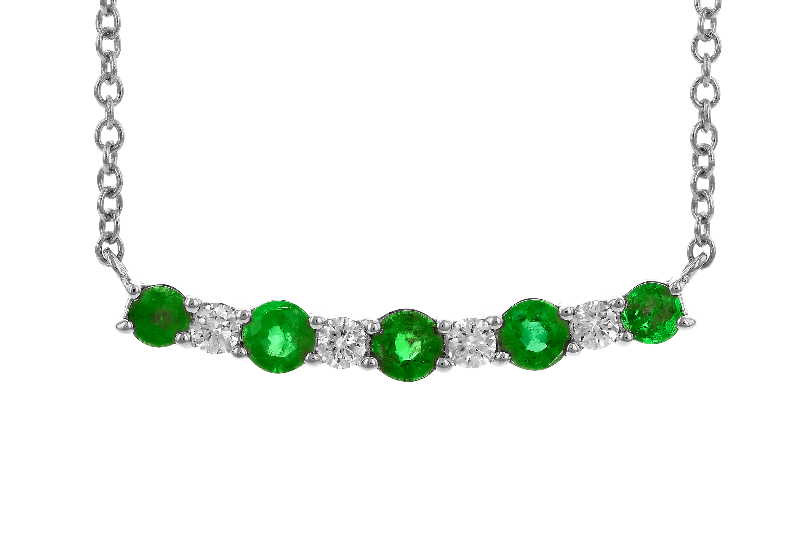 E282-98861: NECK .43 TW EMERALD .55 TGW