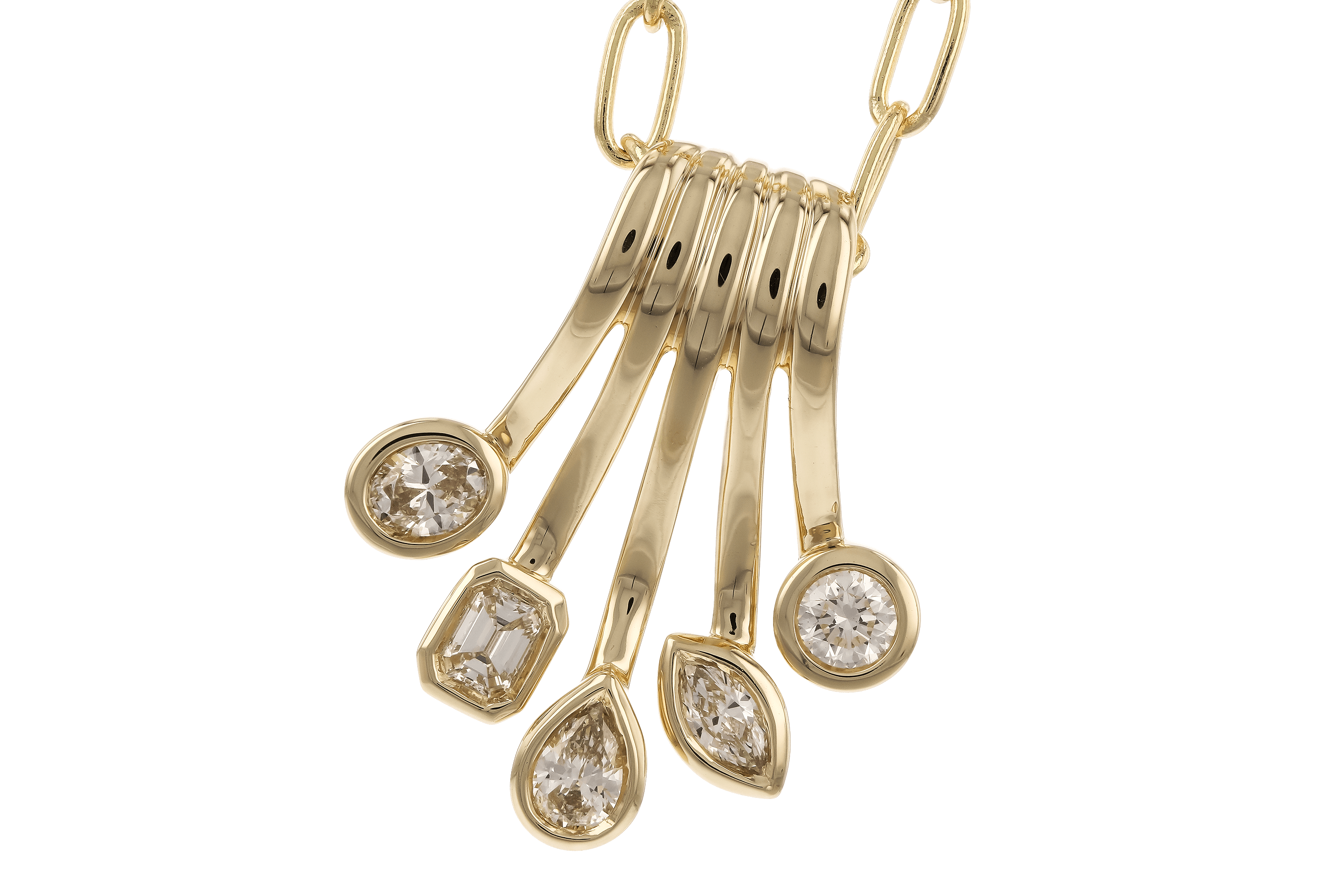 E282-98897: NECKLACE .42 TW FANCY CUT DIAMONDS (18")