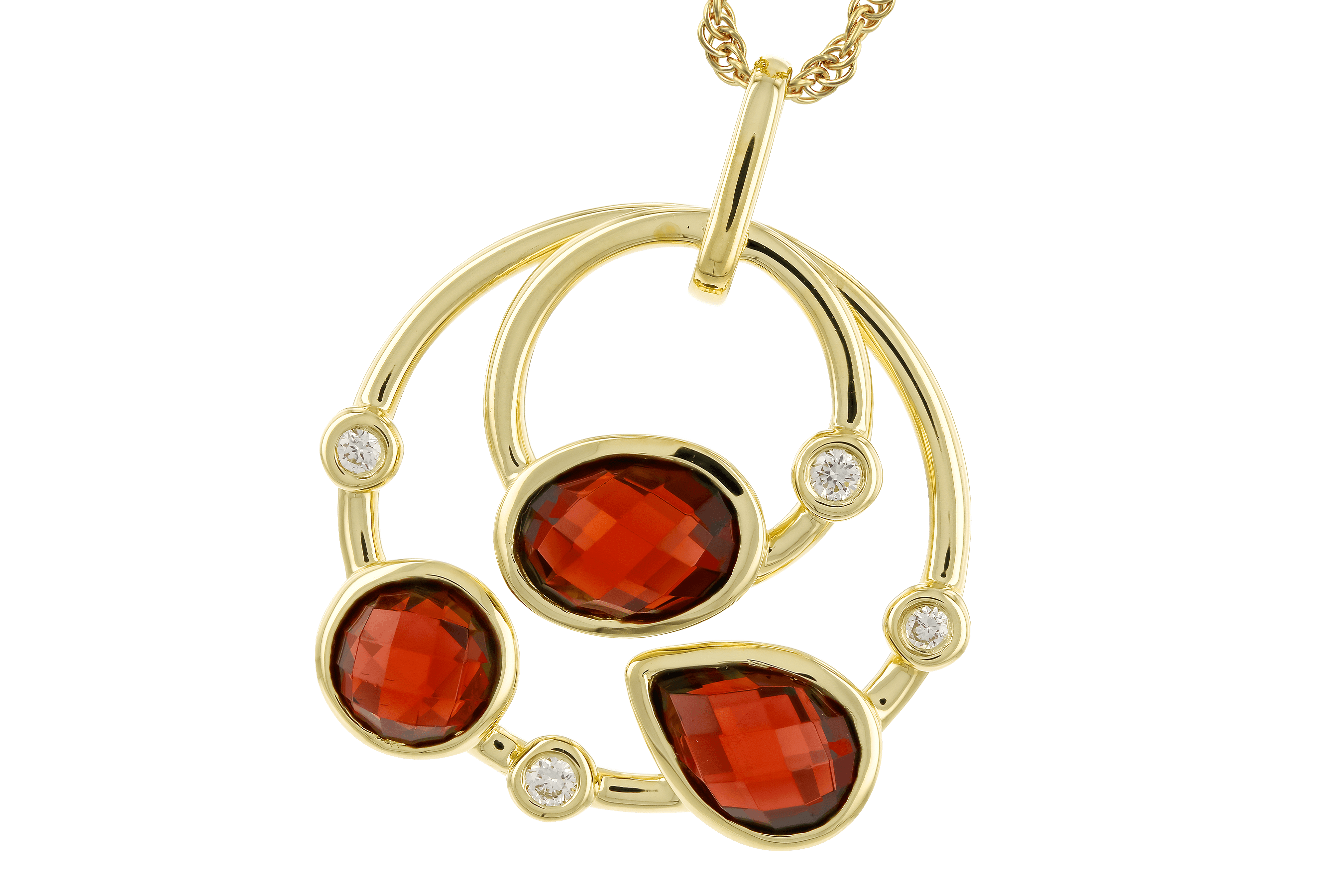 E283-82470: NECKLACE 2.88 GARNET 2.94 TGW