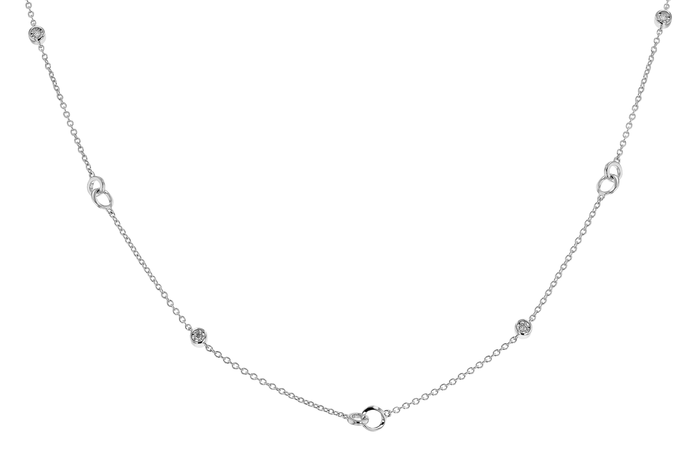 E283-83379: NECLACE .11 TW (18")