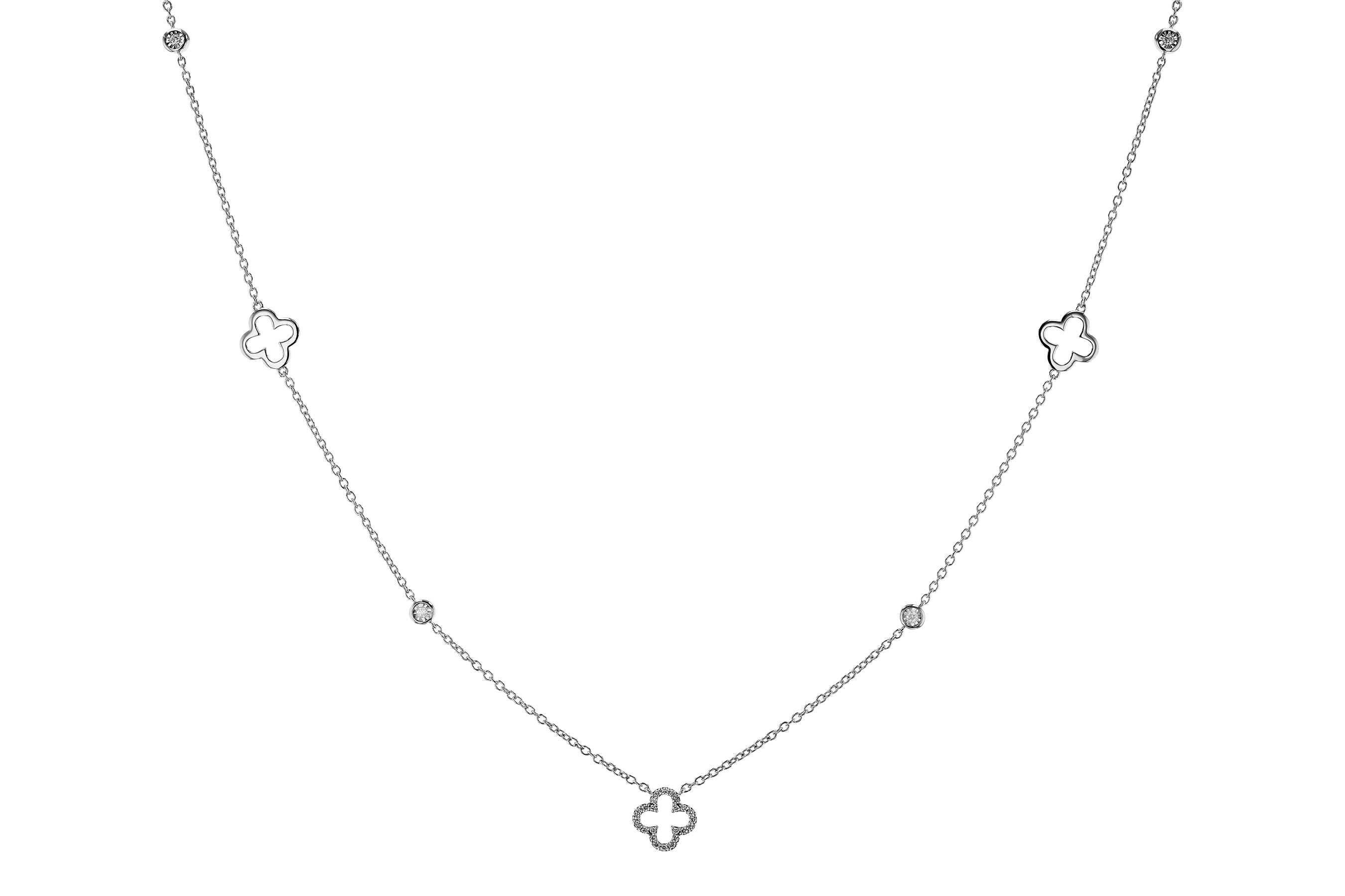 E283-84325: NECKLACE .20 TW (18")