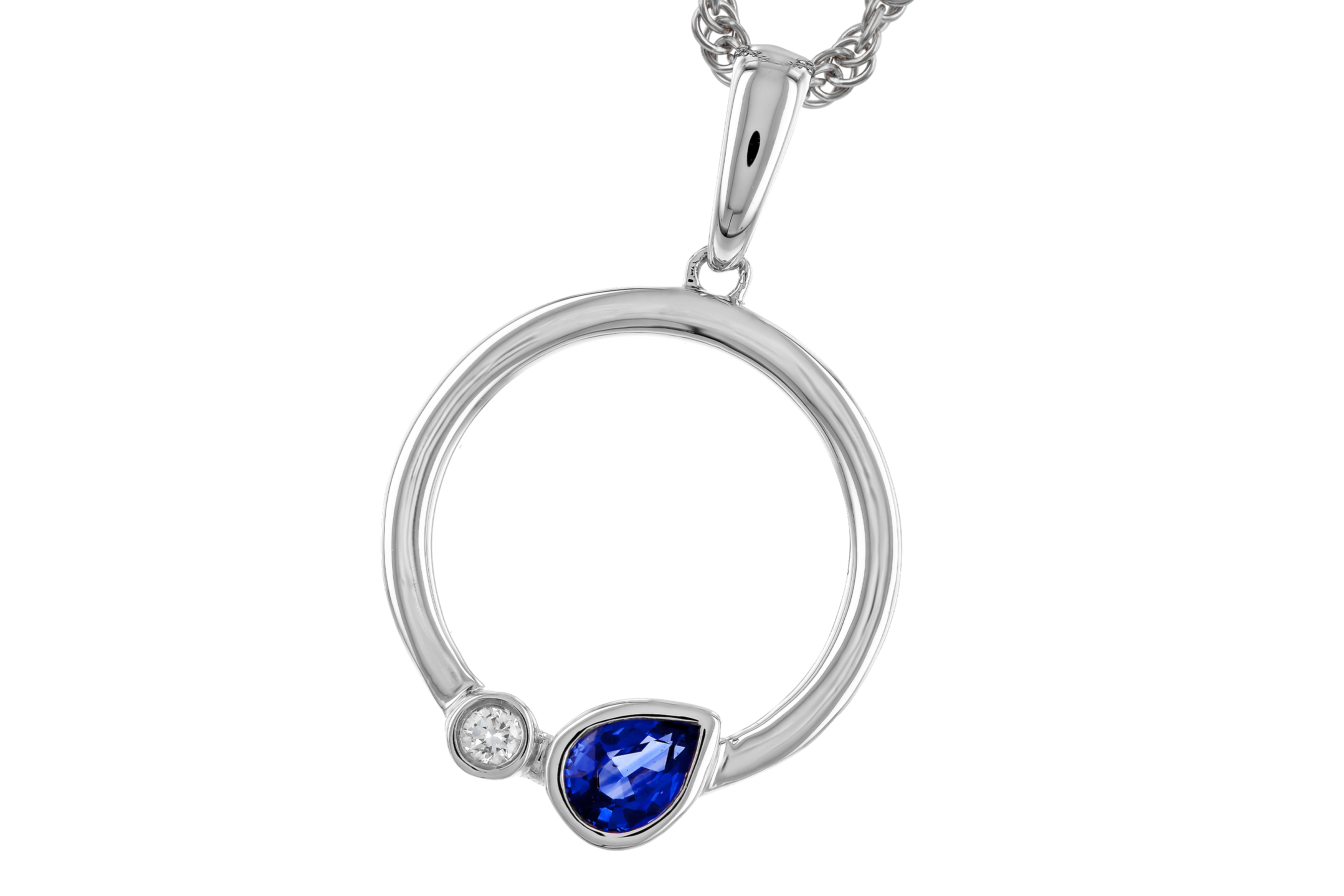 E283-84352: NECKLACE .26 SAPPHIRE .28 TGW
