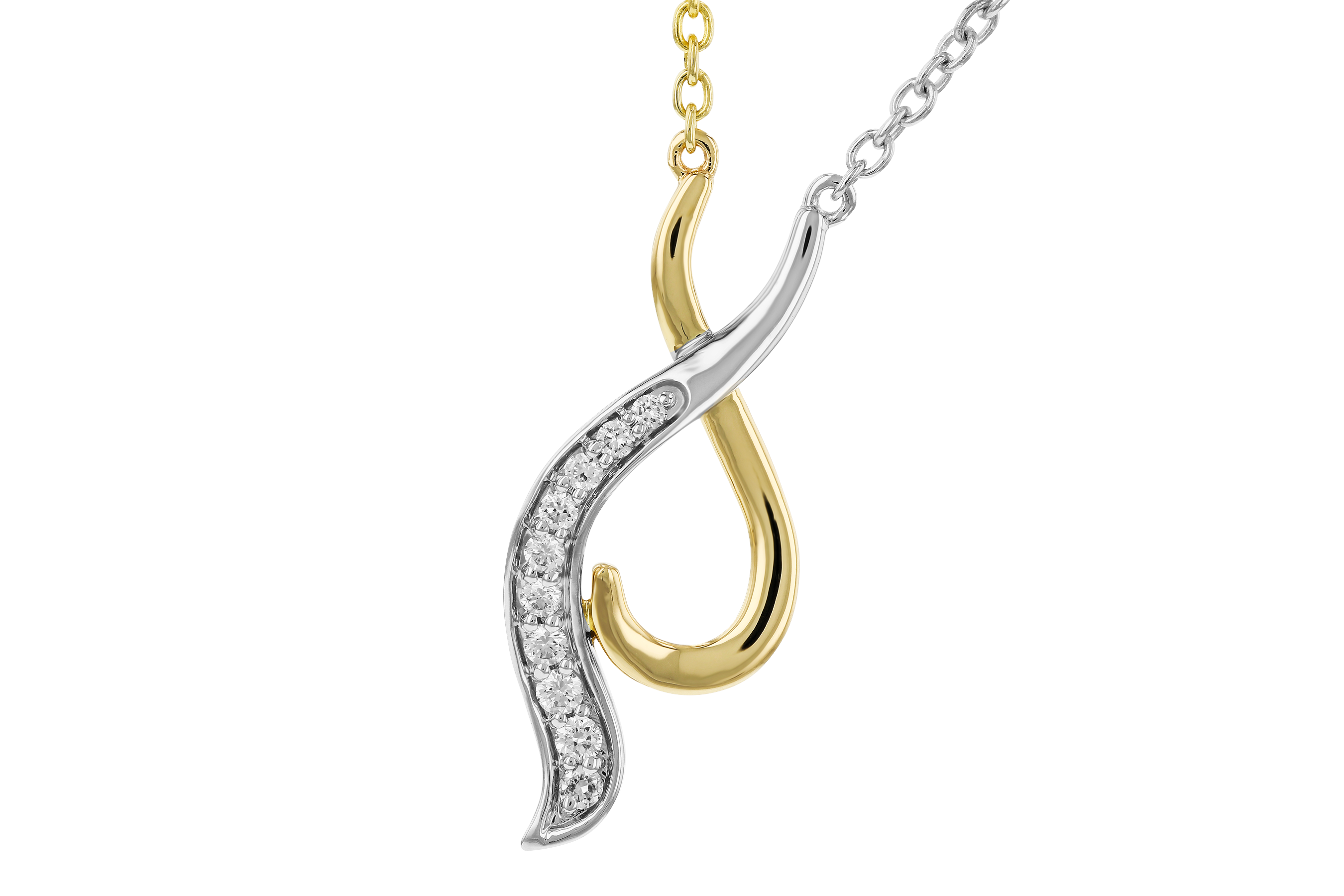 E283-87061: NECKLACE .10 TW (18")