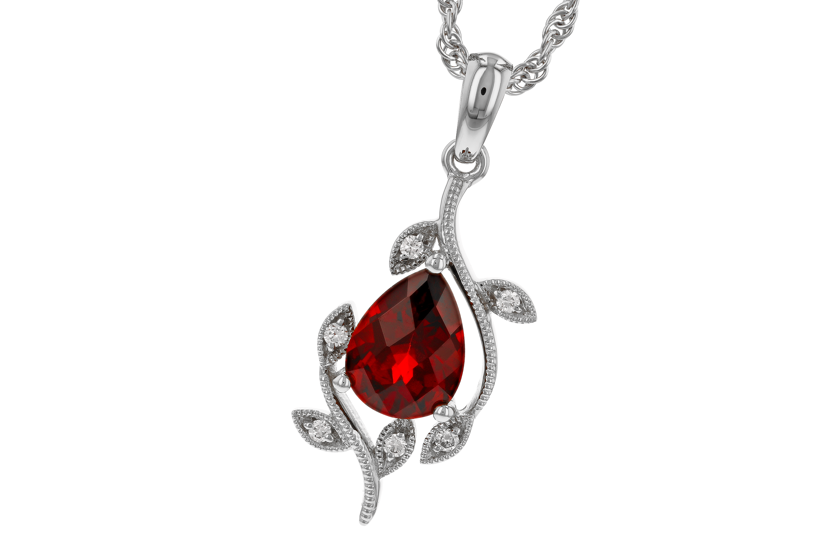 E283-88843: NECKLACE 1.34 GARNET 1.39 TGW (8X6MM GAR)