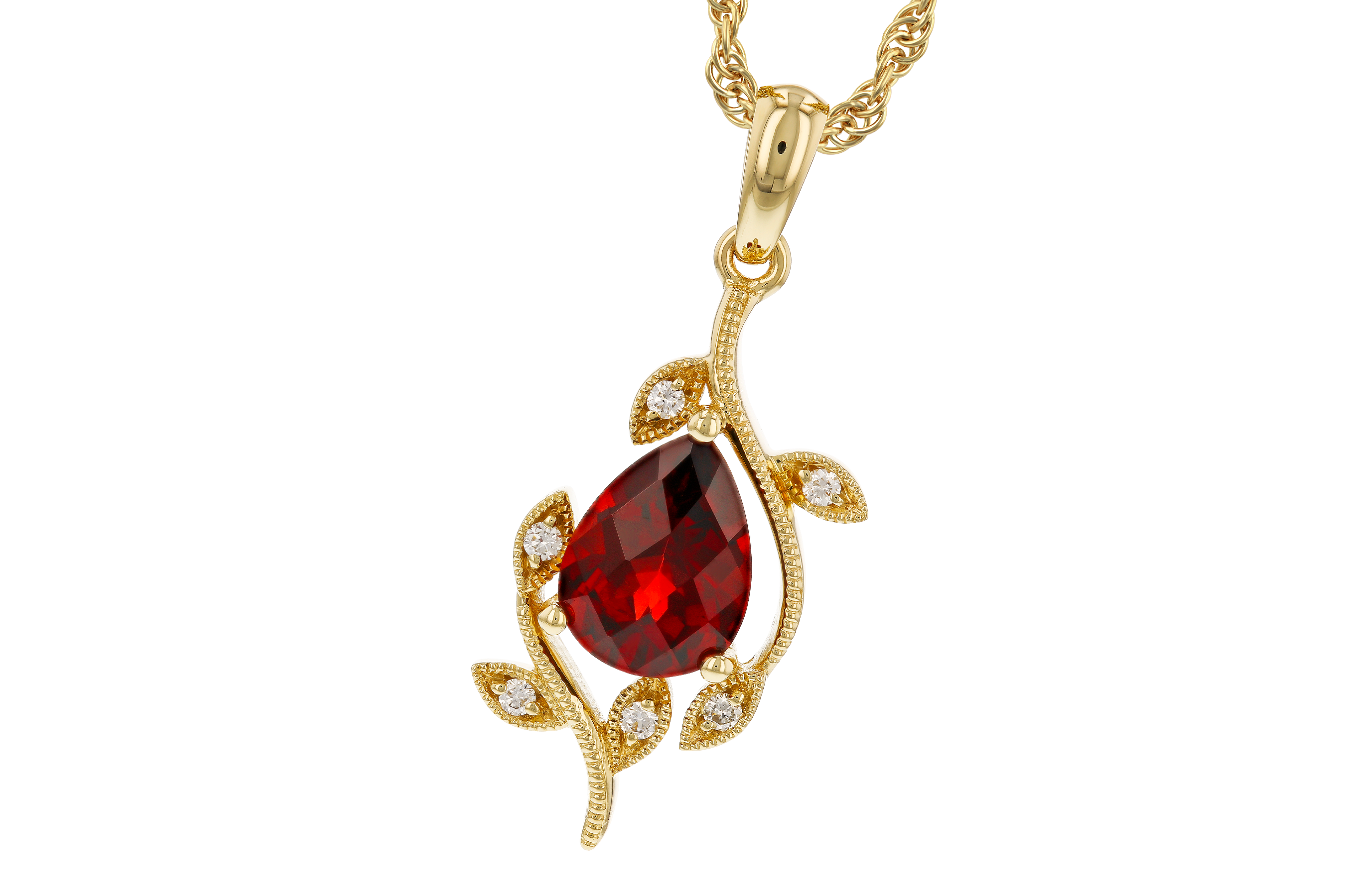 E283-88843: NECKLACE 1.34 GARNET 1.39 TGW (8X6MM GAR)