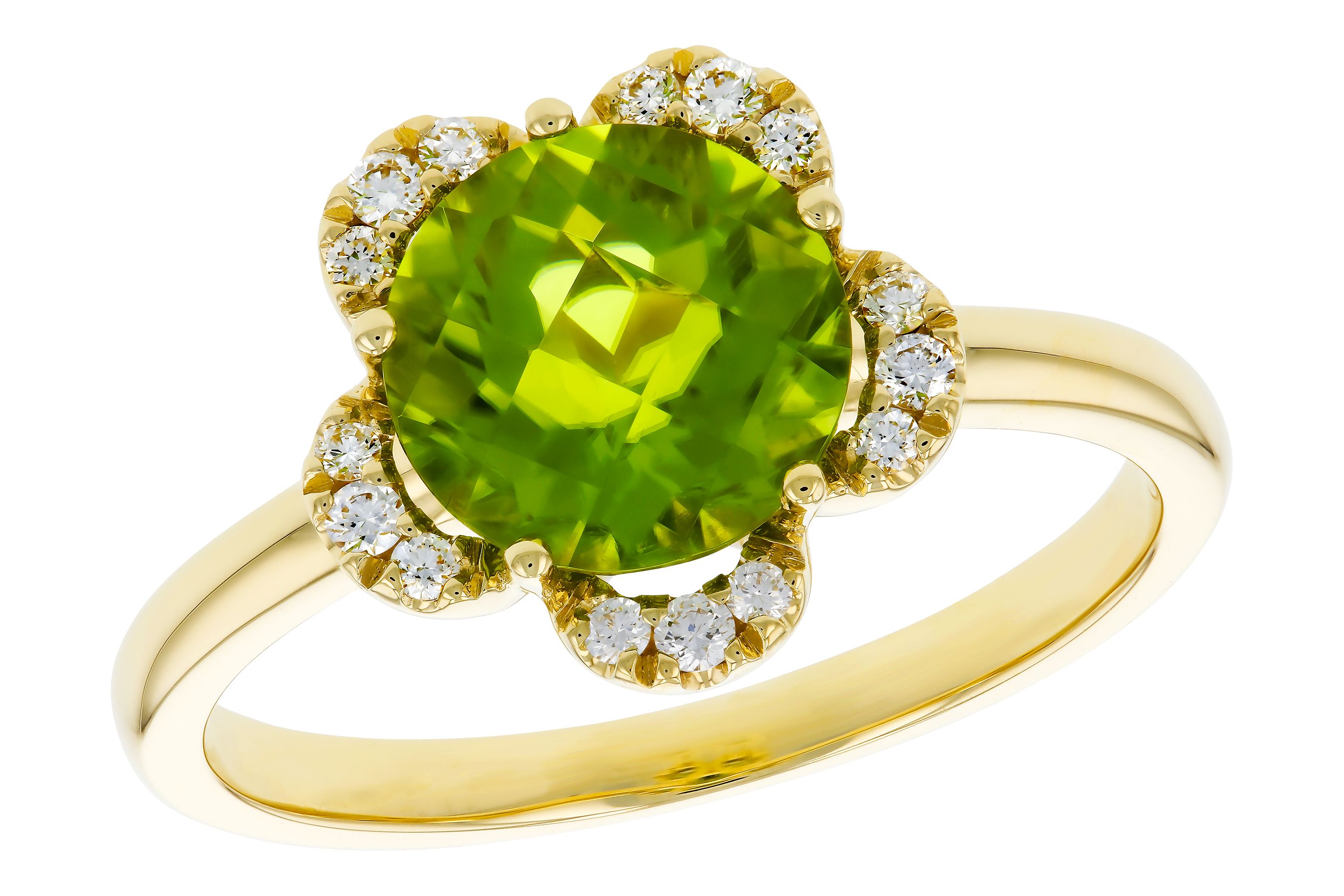 E283-90652: LDS RG 2.16 PERIDOT 2.28 TGW (8MM RD)