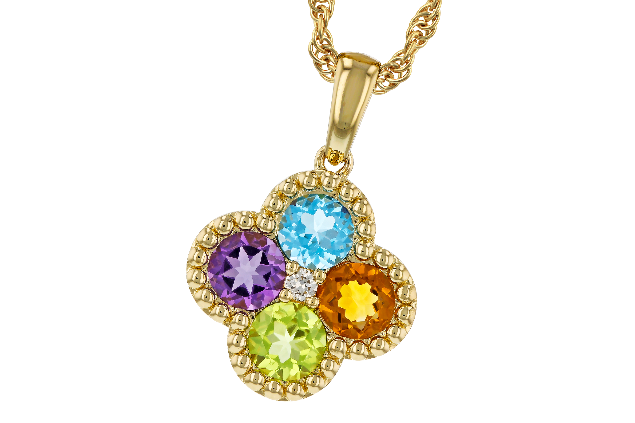 E283-90688: NECKLACE 1.26 SEMI-PREC (AMY,BT,CIT,PER) 1.29 TGW