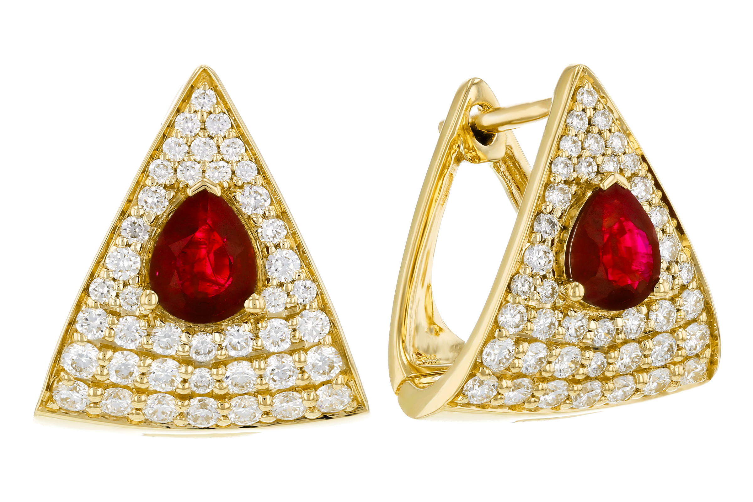 E284-75252: EARRINGS .63 TW RUBY 1.18 TGW (5x4MM RU)
