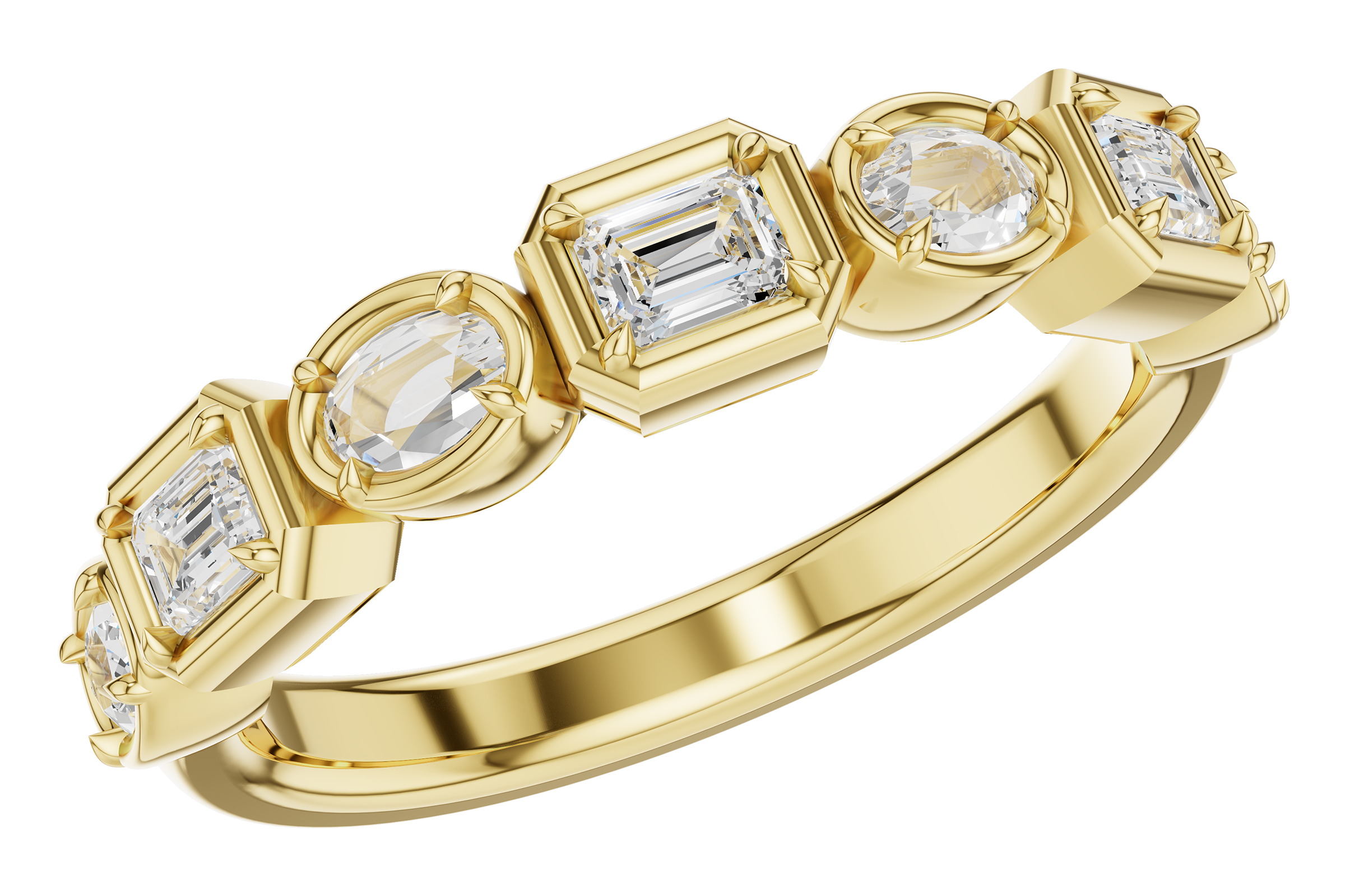 E284-75261: LDS DIA WED RG .55 TW FANCY CUT DIAS