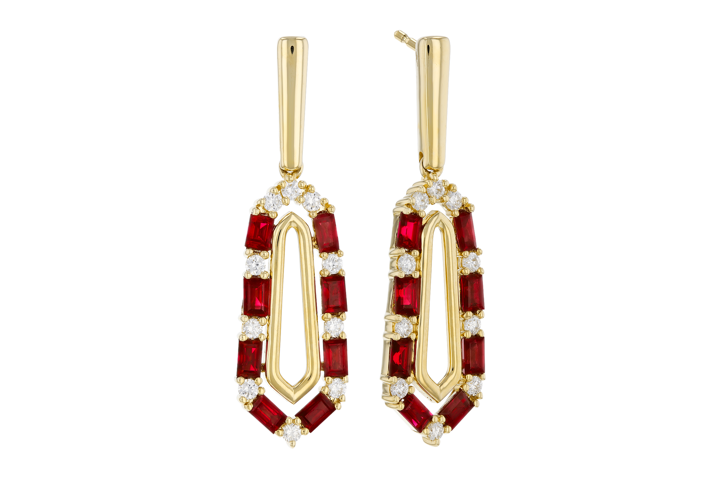 E284-76143: EARR .98 TW RUBY 1.26 TGW