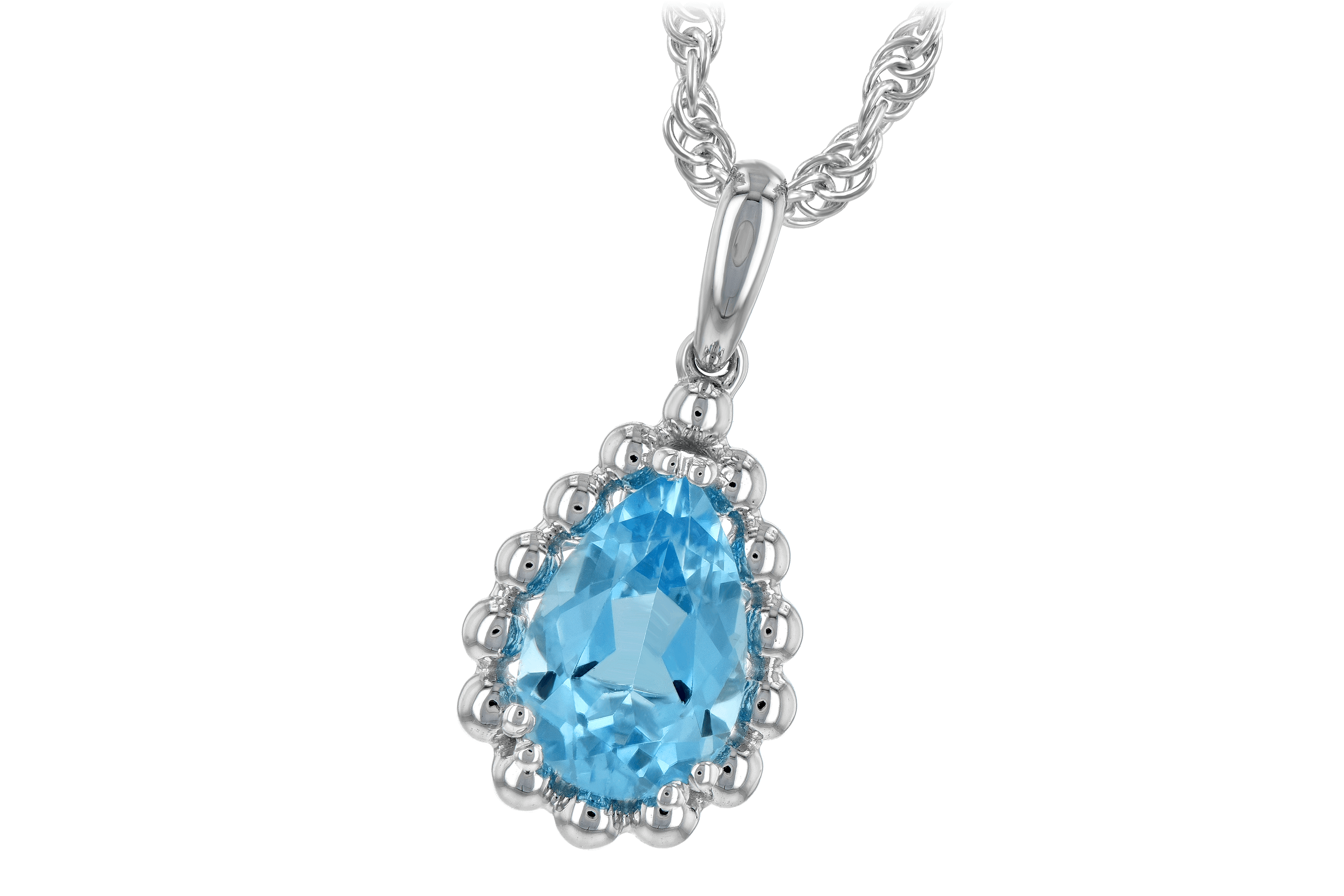 F198-40715: NECKLACE 1.55 CT BLUE TOPAZ