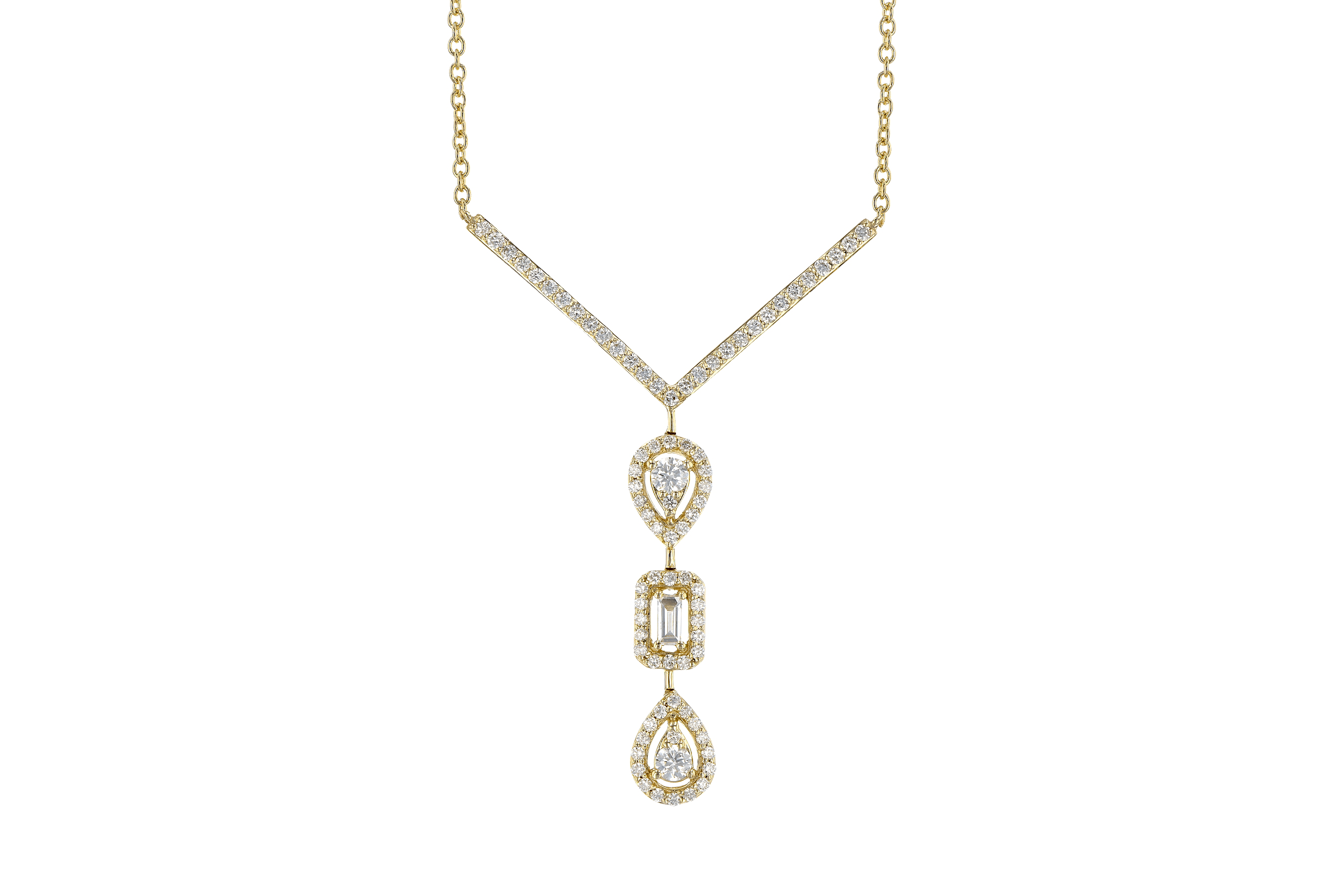 F282-04306: NECK .04 BAGUETTE .50 TW (18")