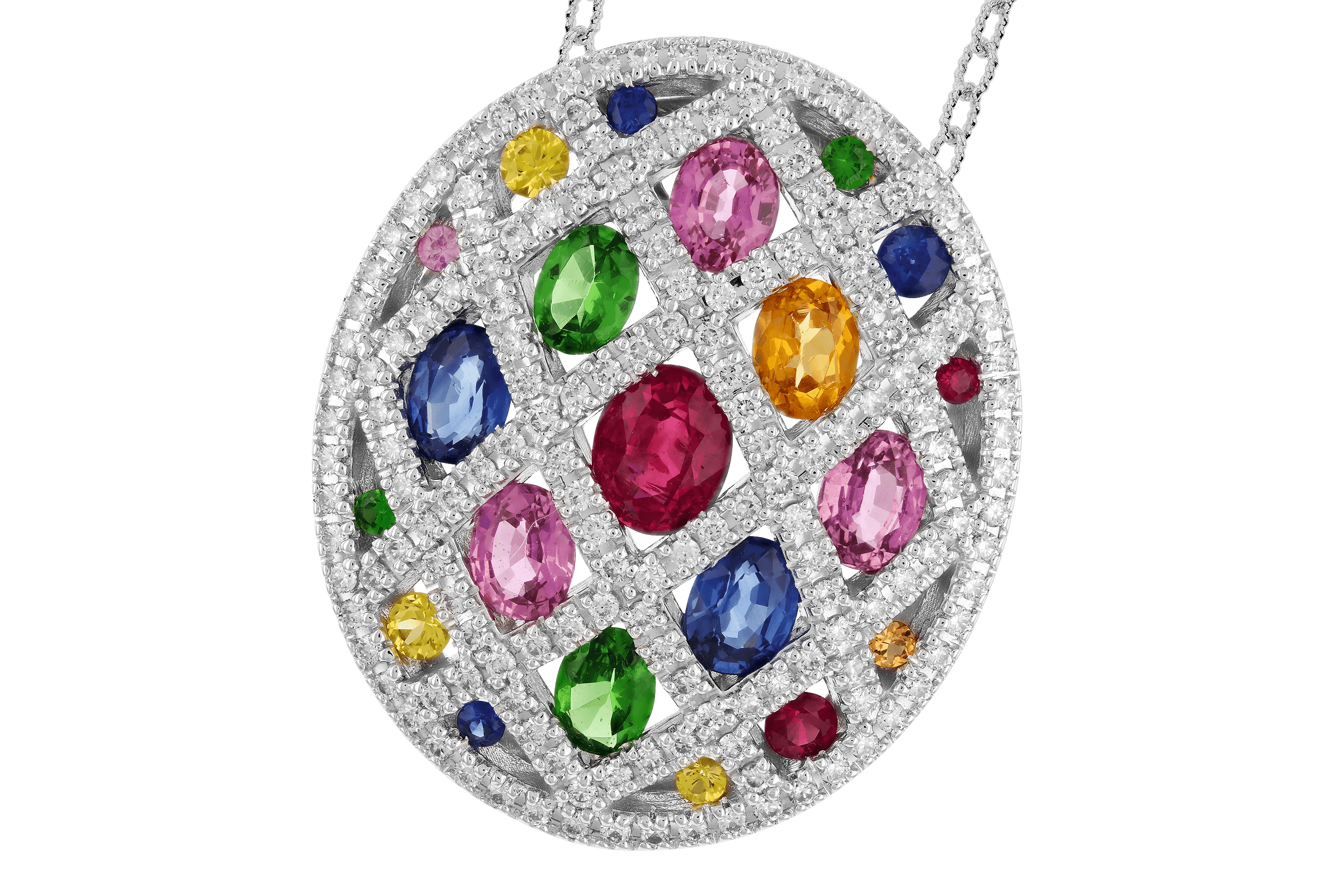 F282-96143: NECK 2.45 MULTI-COLOR TW 3.00 TGW