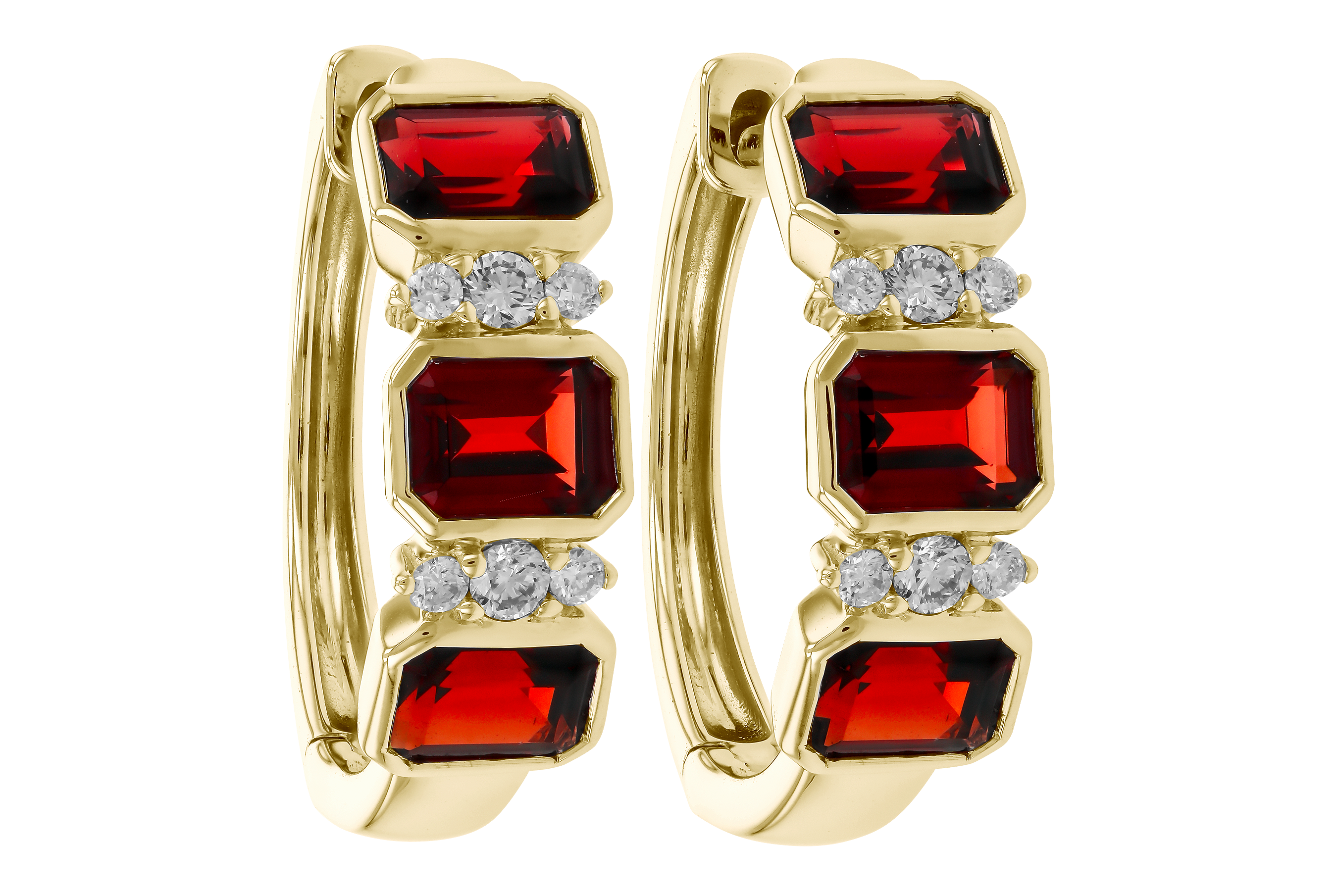 F283-84334: EARRING 1.50 TW GARNET 1.61 TGW