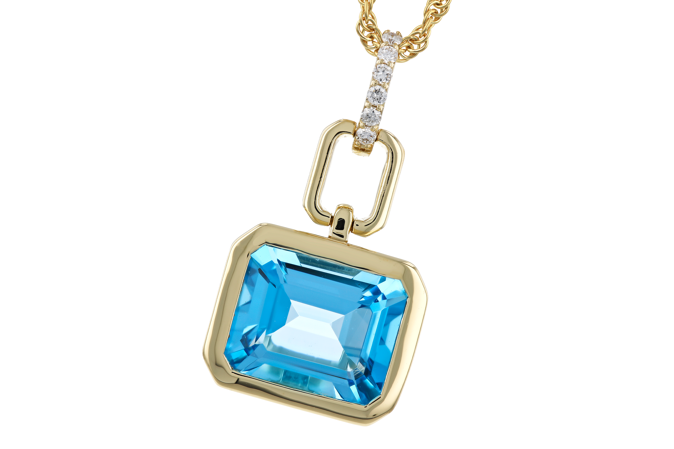 F283-86179: NECKLACE 3.26 BLUE TOPAZ 3.30 TGW (10x8MM BT)