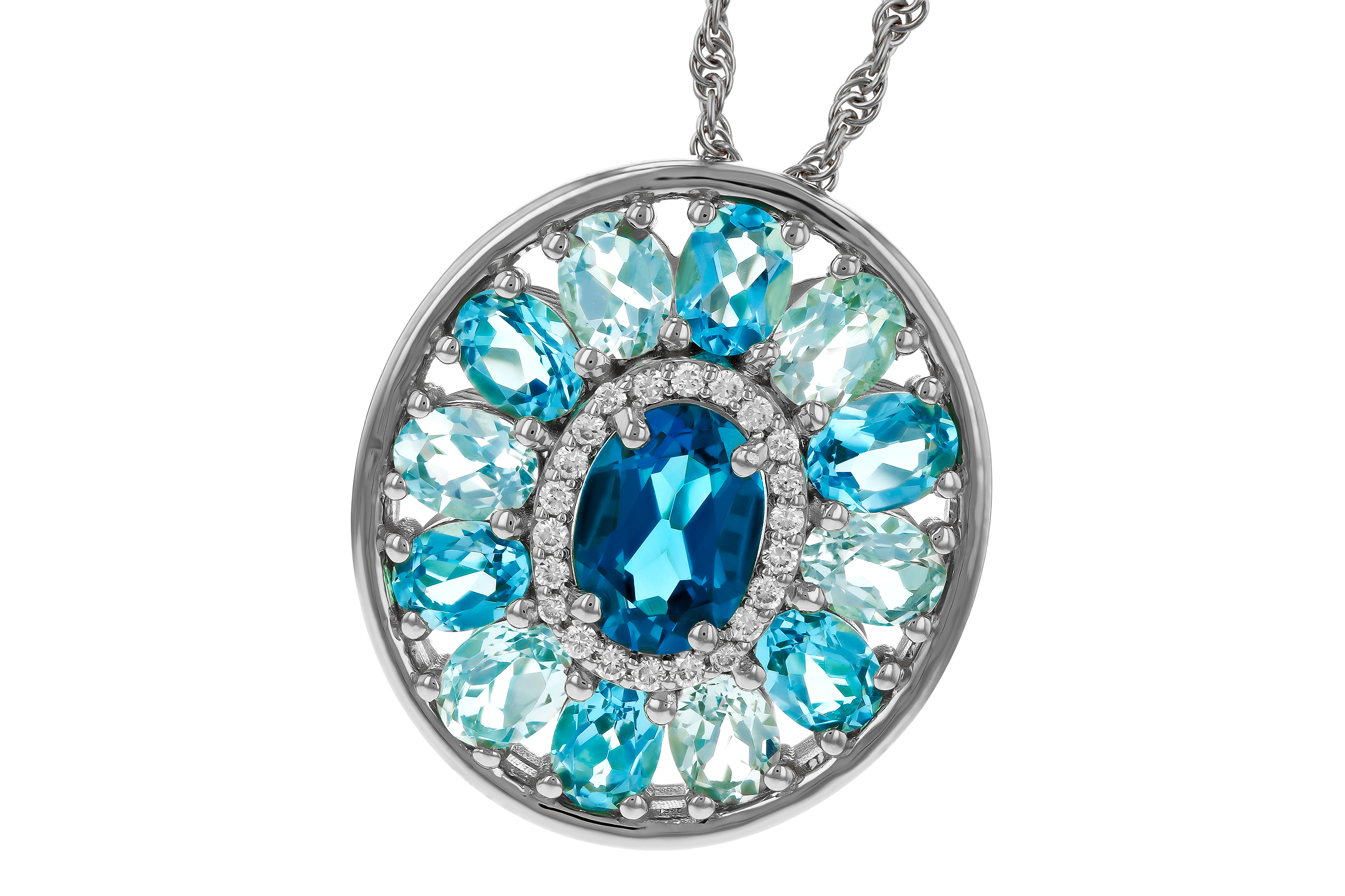 F283-88888: NECK 3.02 TW BLUE TOPAZ 3.10 TGW (7x5MM LBT CTR)